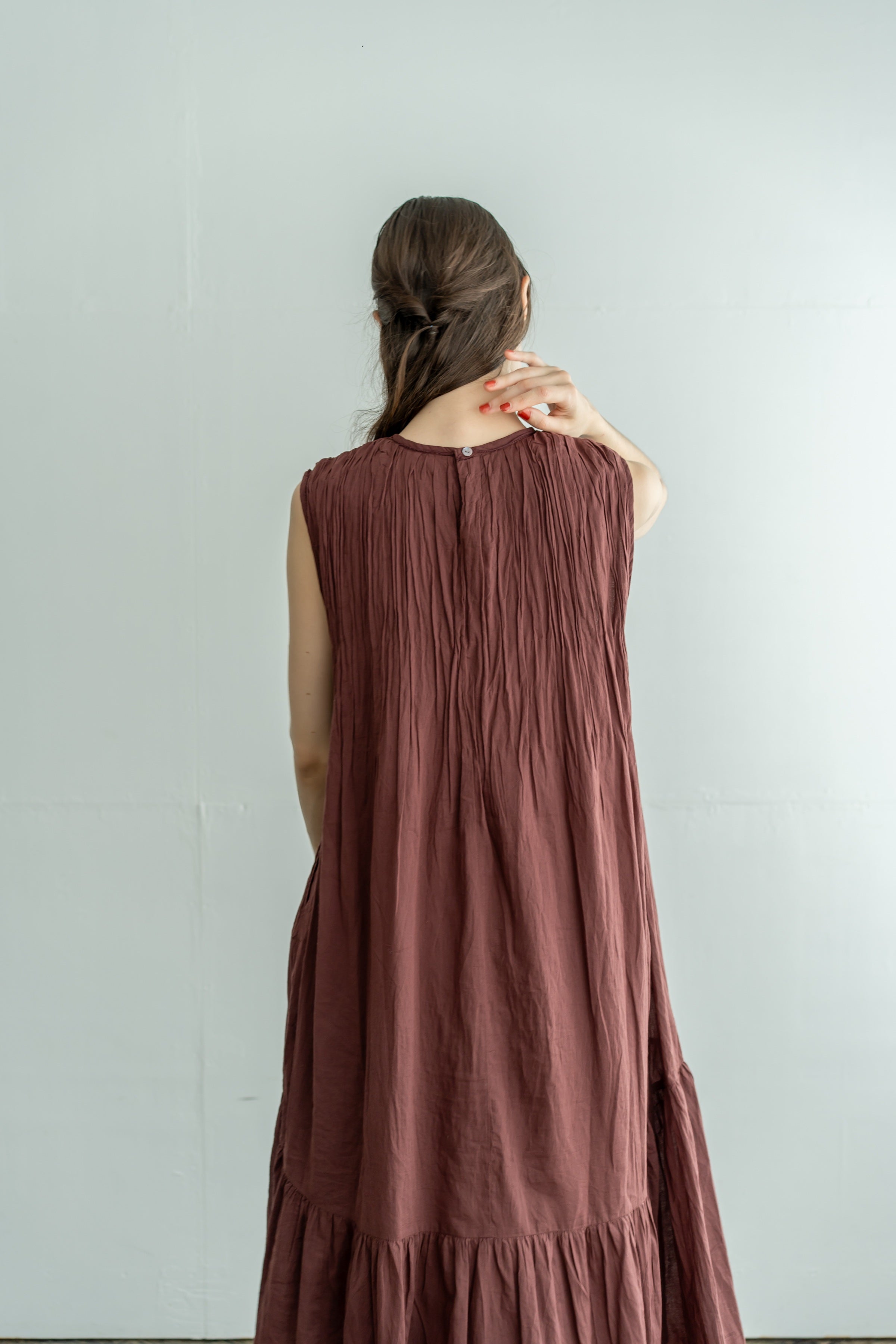YARRA　INDIAピンタックワンピース　YR-1624-287