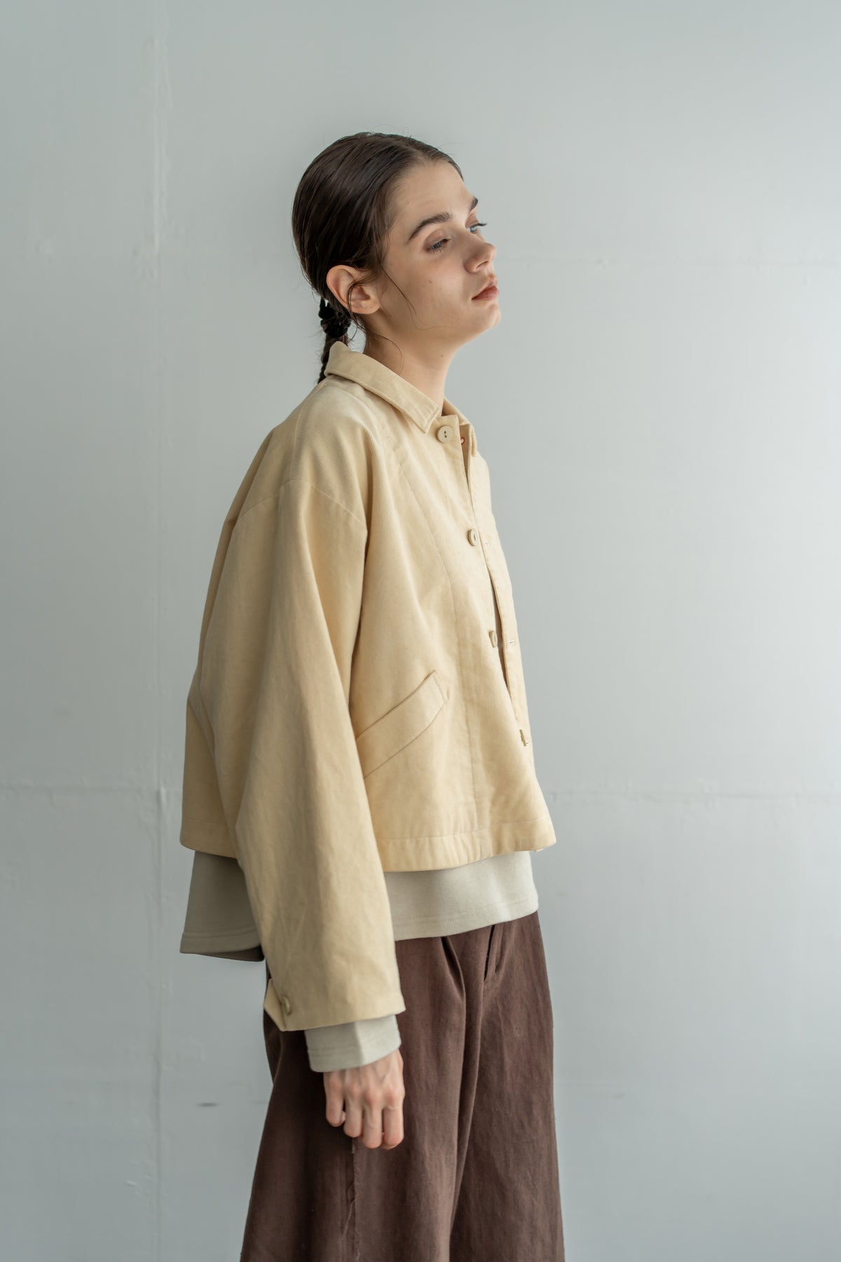YARRA　オーバーラップネックプルオーバー　YR-1651-257