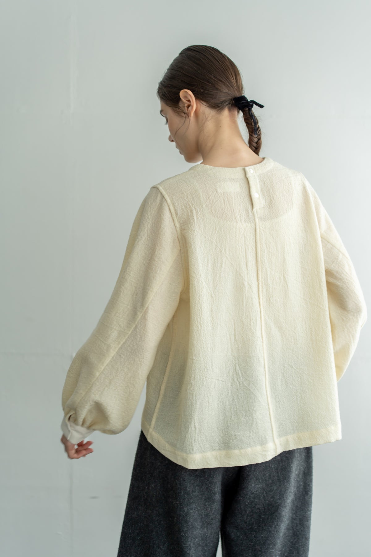YARRA　WOOL100ガーゼブラウス　YR-1653-254