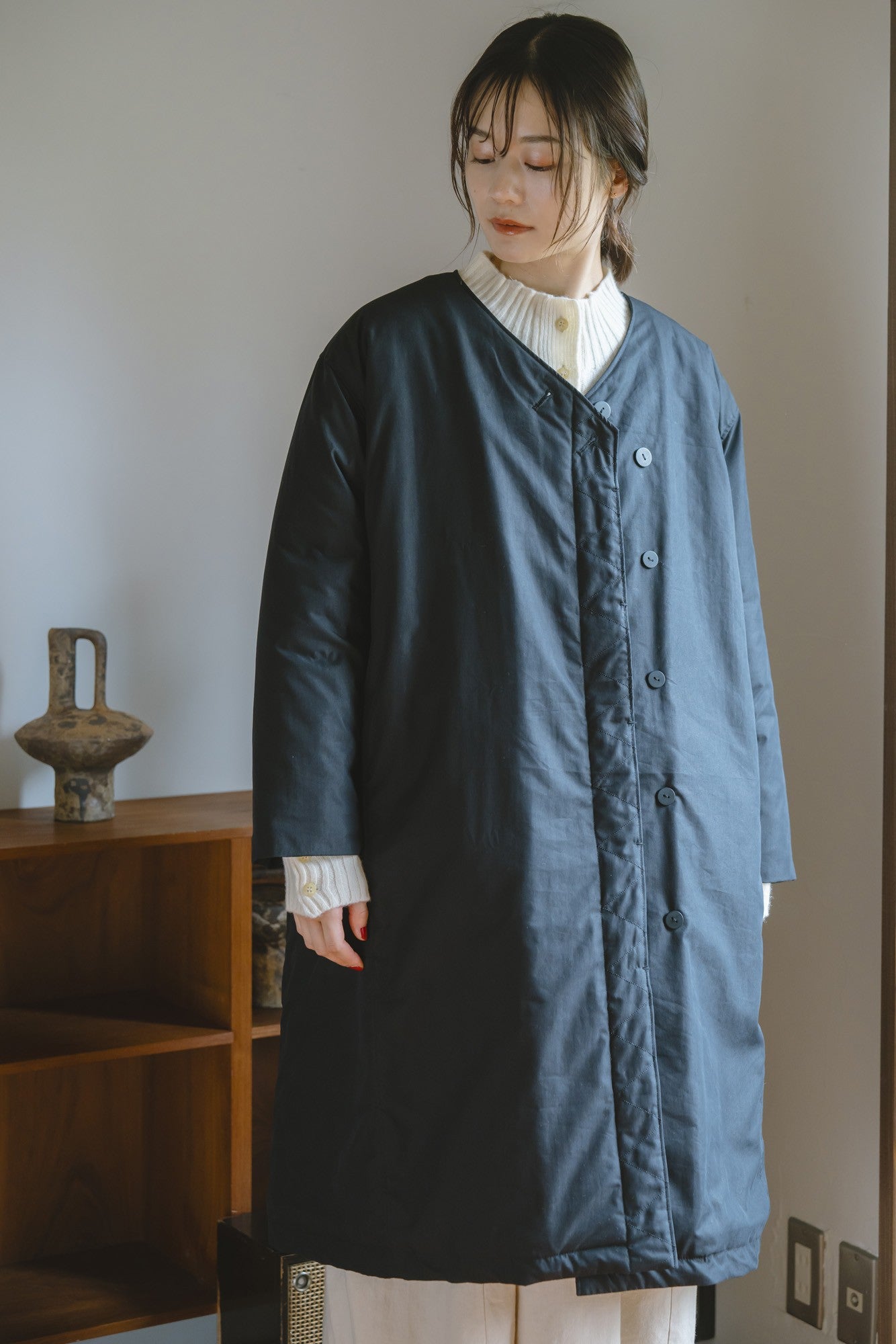 YARRA　ヒヨクステッチ中綿キルトコート　YR-1557-271