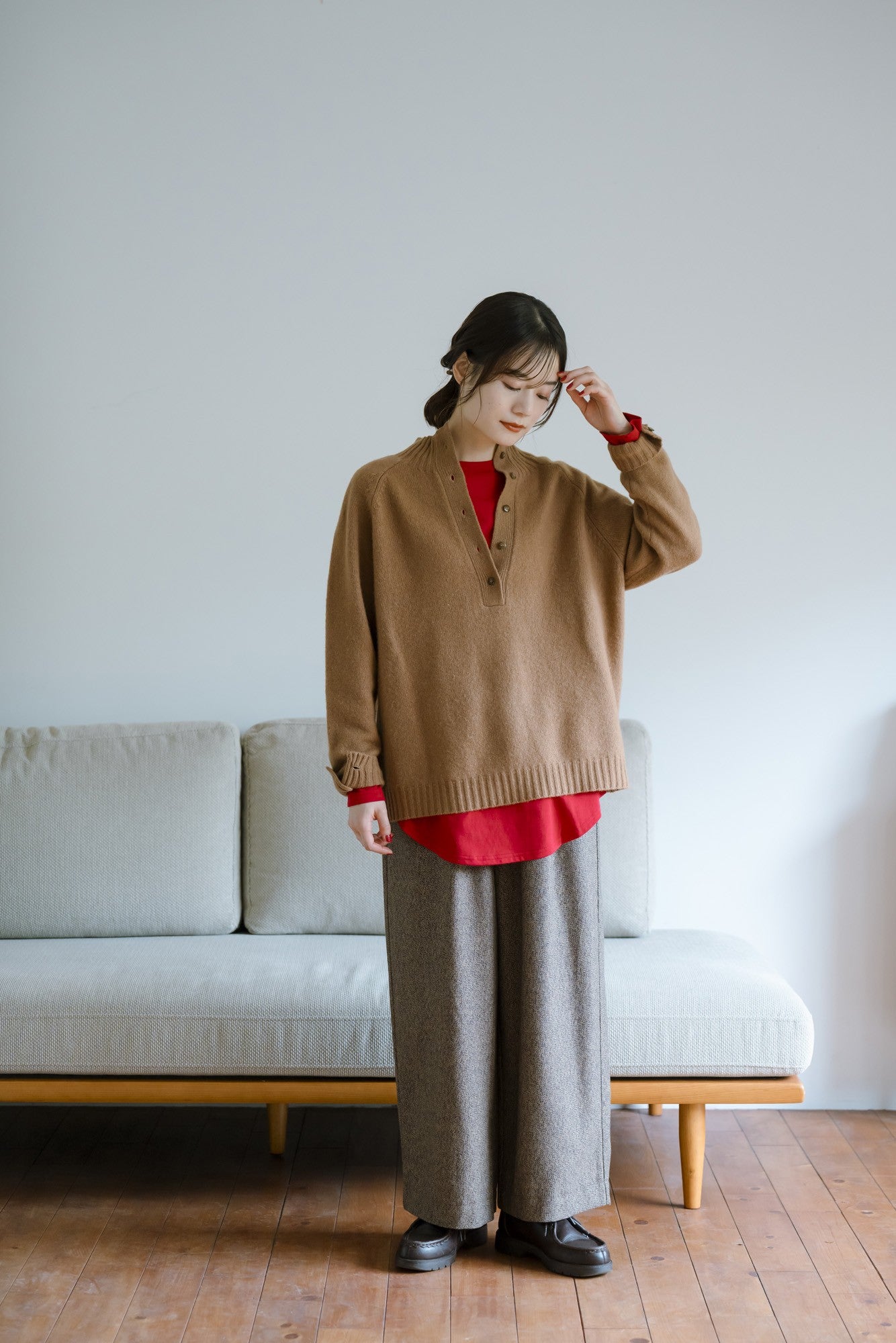 YARRA　三つ杢ツイルストレートパンツ　YR-1555-252