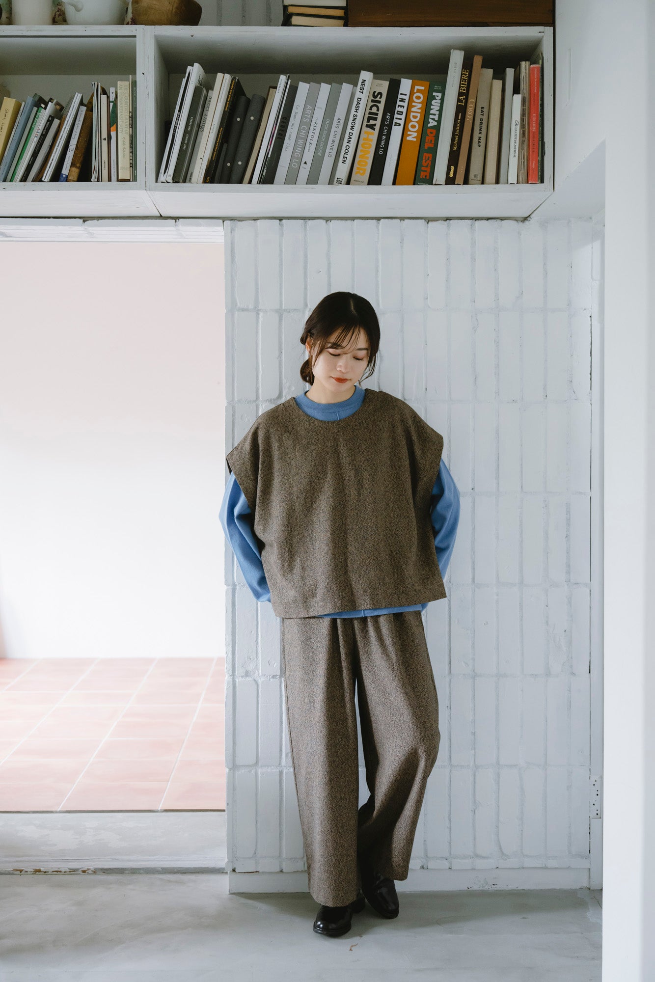 YARRA　三つ杢ツイルストレートパンツ　YR-1555-252