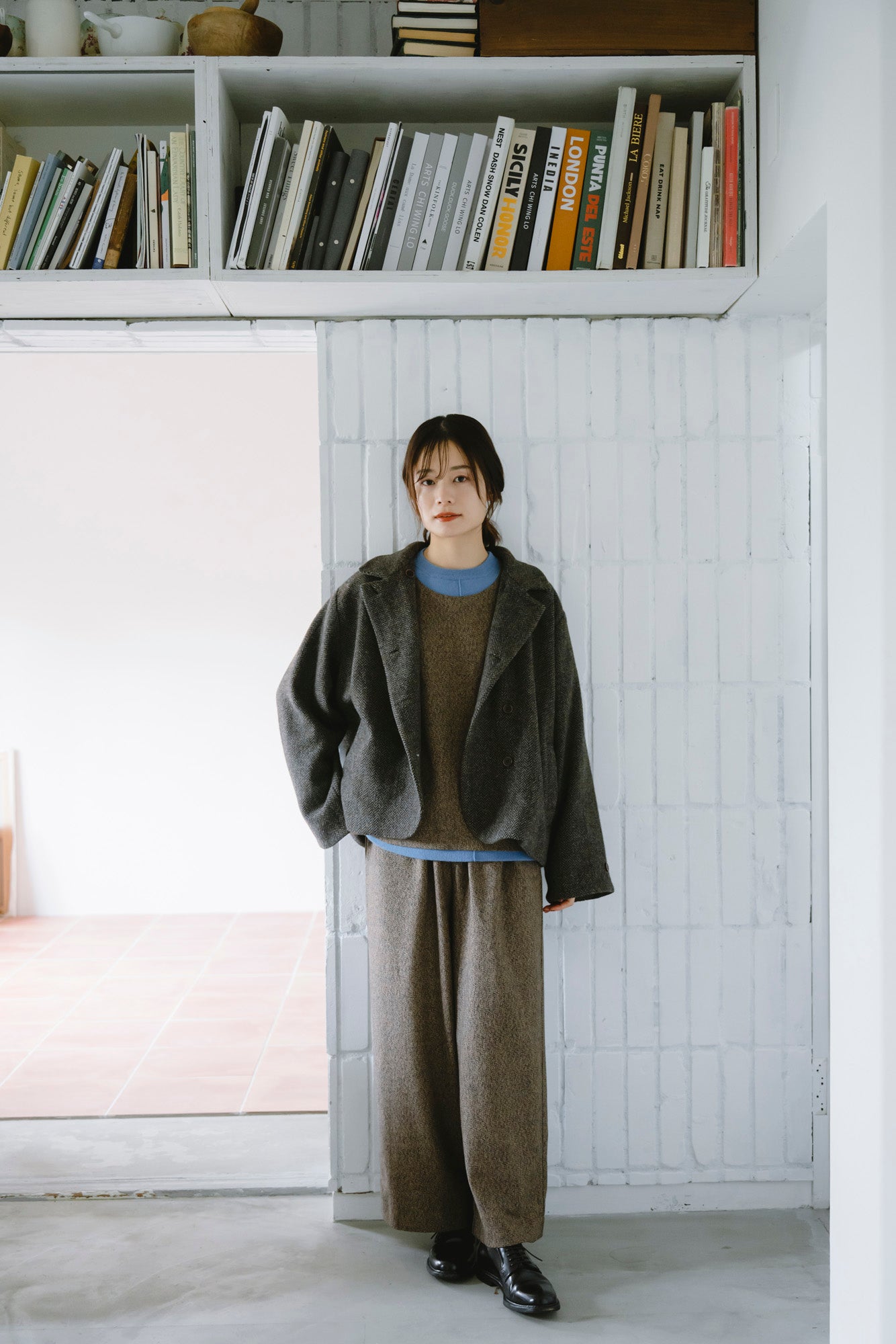 YARRA　三つ杢ツイルストレートパンツ　YR-1555-252