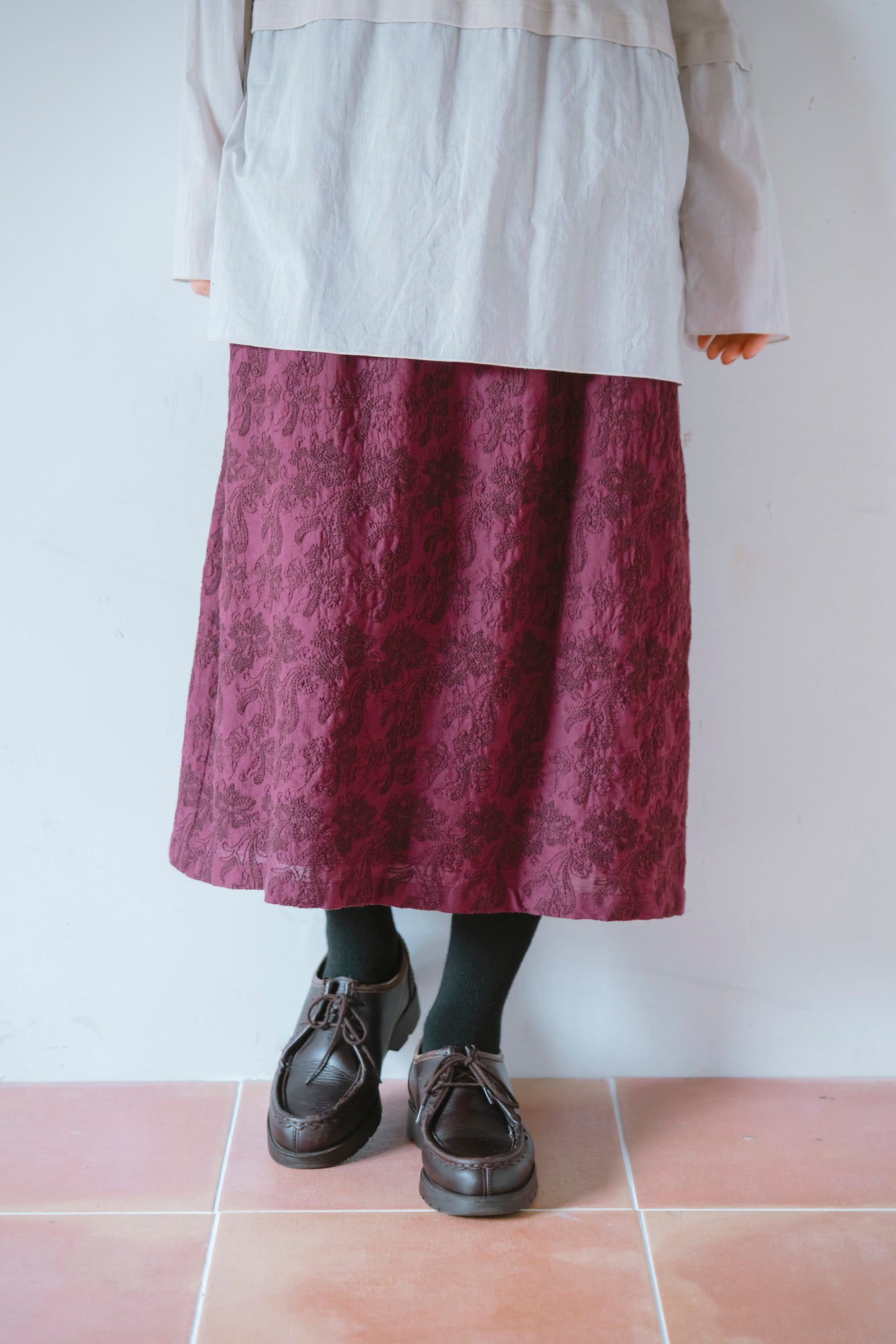 YARRA　INDIAボイル刺繍スカート　YR-1556-251
