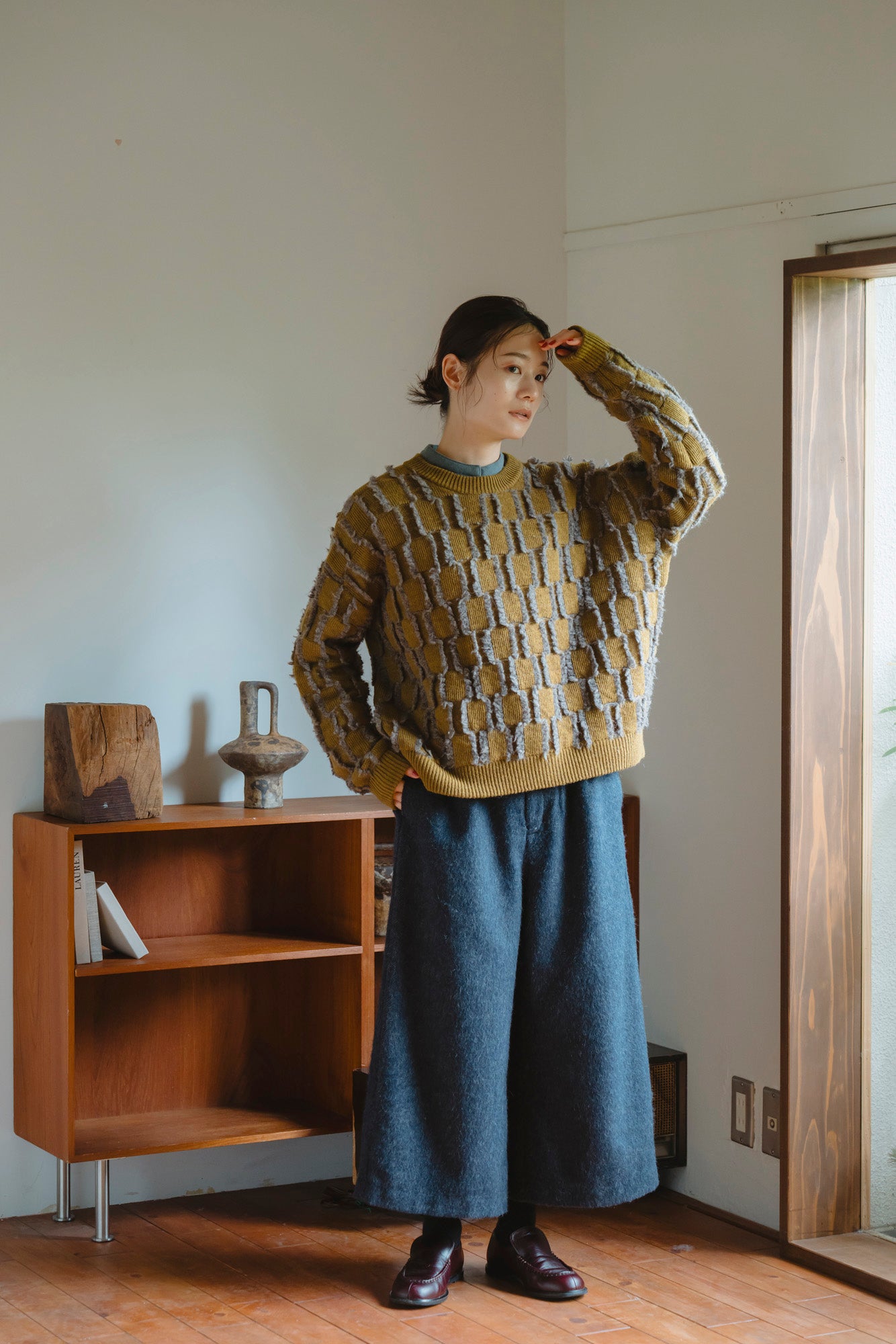 YARRA　エコウール裏付き９分丈パンツ　YR-1555-274