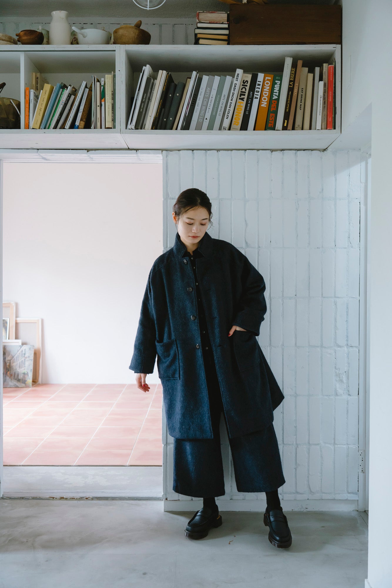 YARRA　エコウールデザインスタンドコート　YR-1557-275