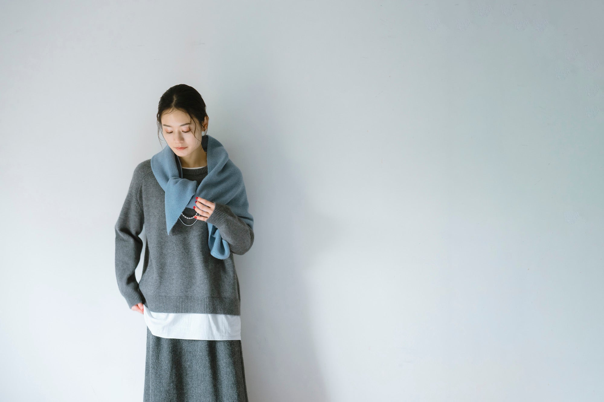 YARRA　鹿の子ニットストール　YR-1559-262