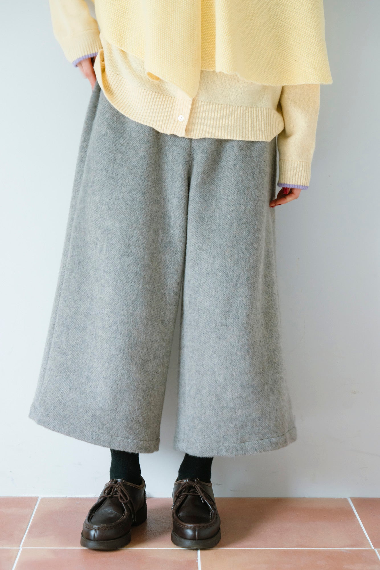 YARRA　エコウール裏付き９分丈パンツ　YR-1555-274