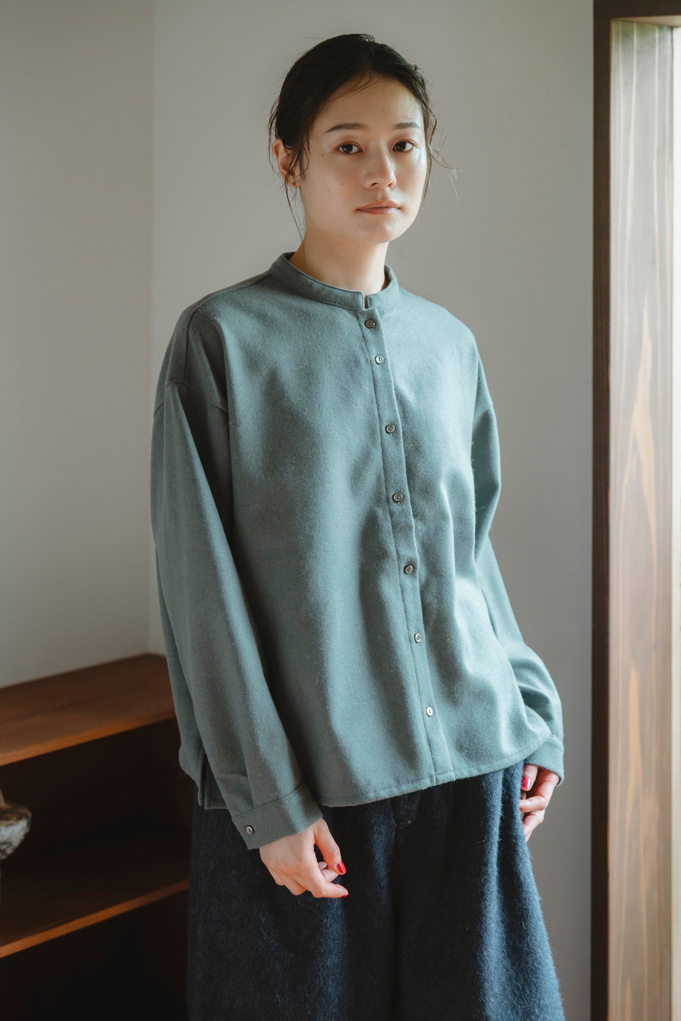 YARRA　CORDUR×OXFORDシャツ　YR-1553-265