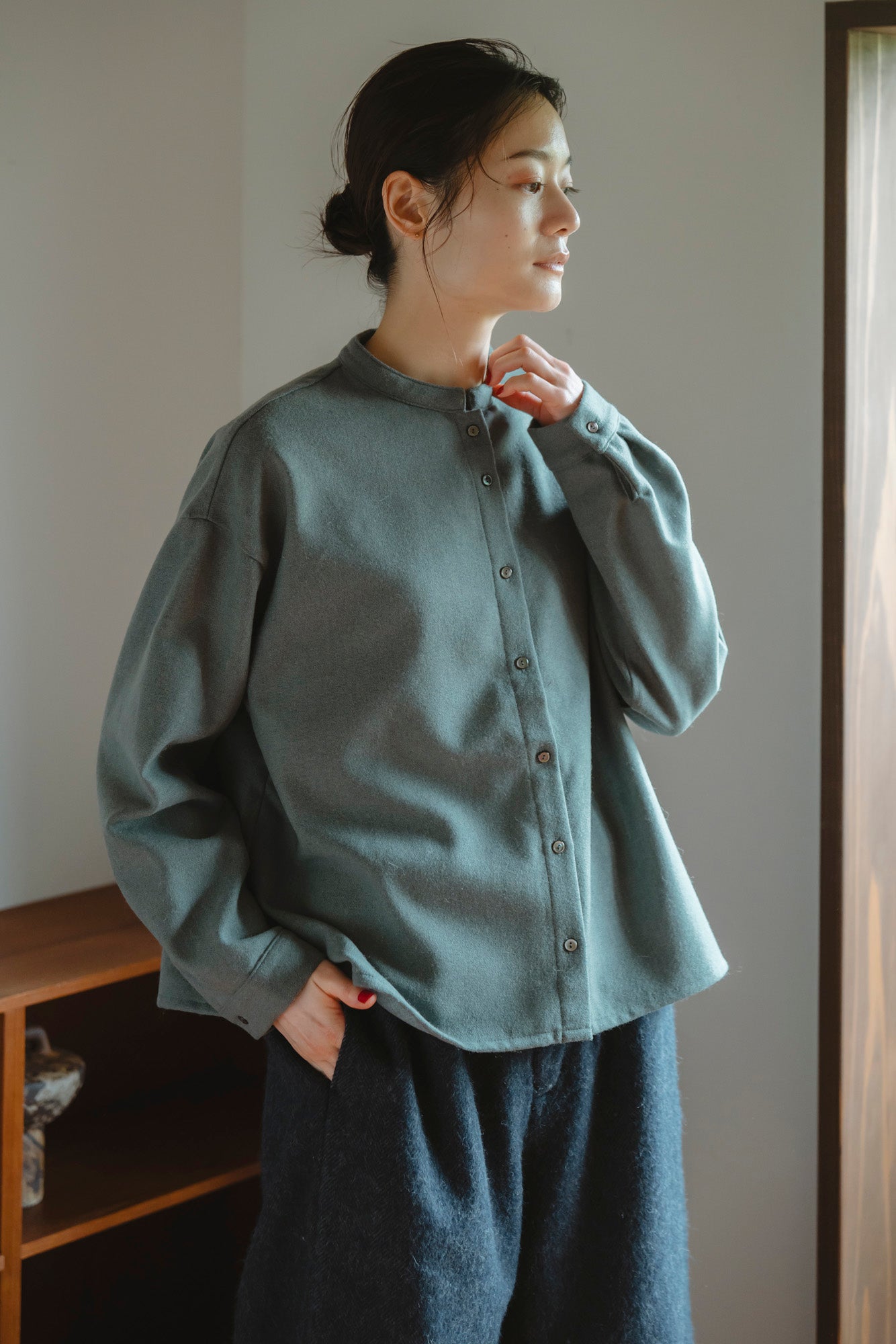 YARRA　CORDUR×OXFORDシャツ　YR-1553-265