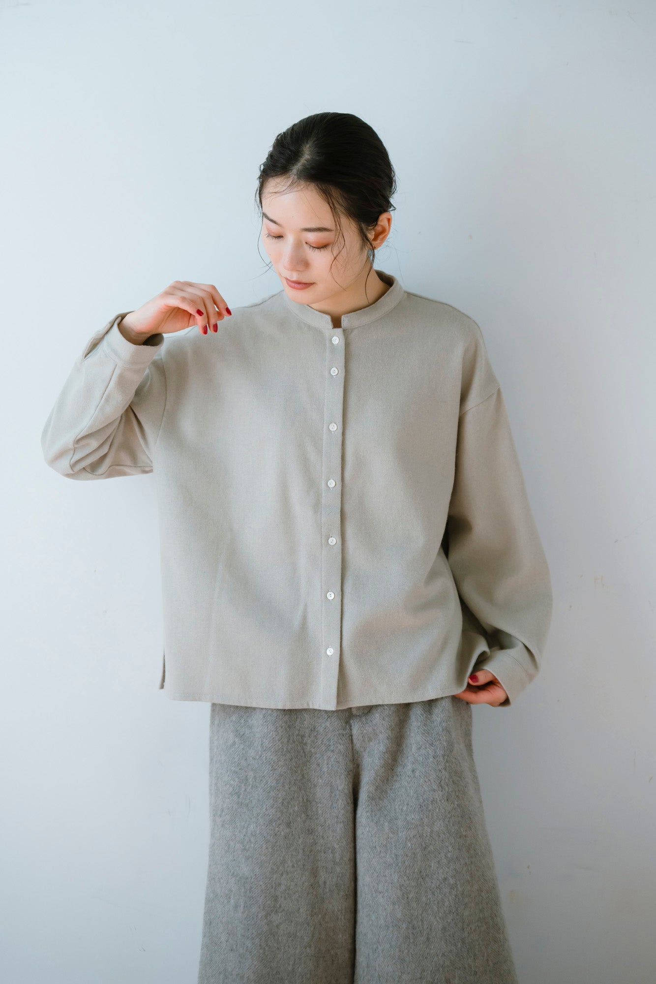 YARRA CORDUR×OXFORDシャツ（WEB限定カラー：ブラウン）YR-1553-265