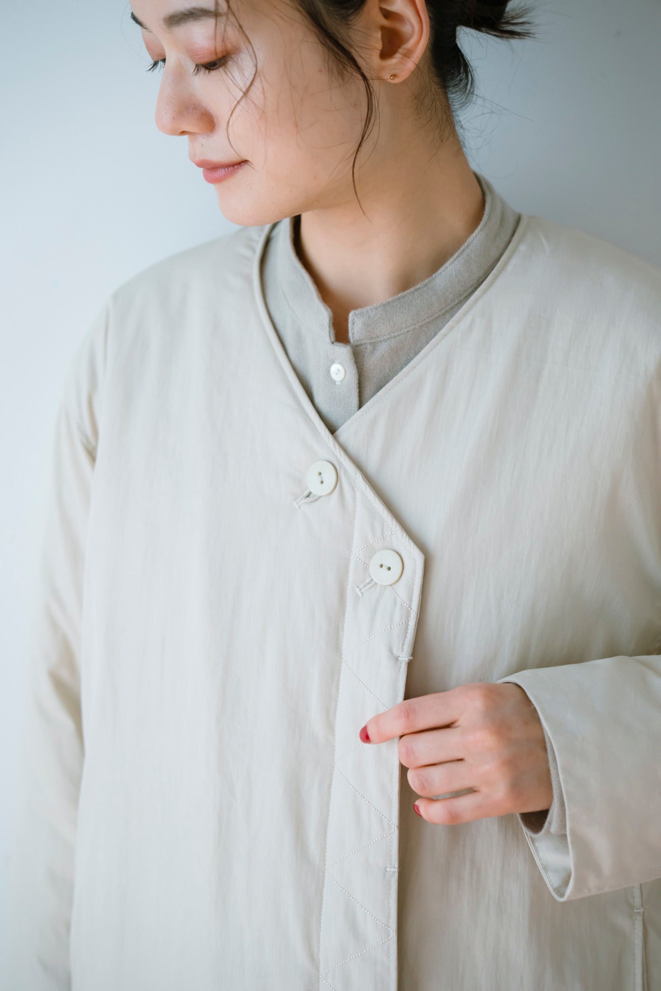 YARRA　ヒヨクステッチ中綿キルトコート　YR-1557-271