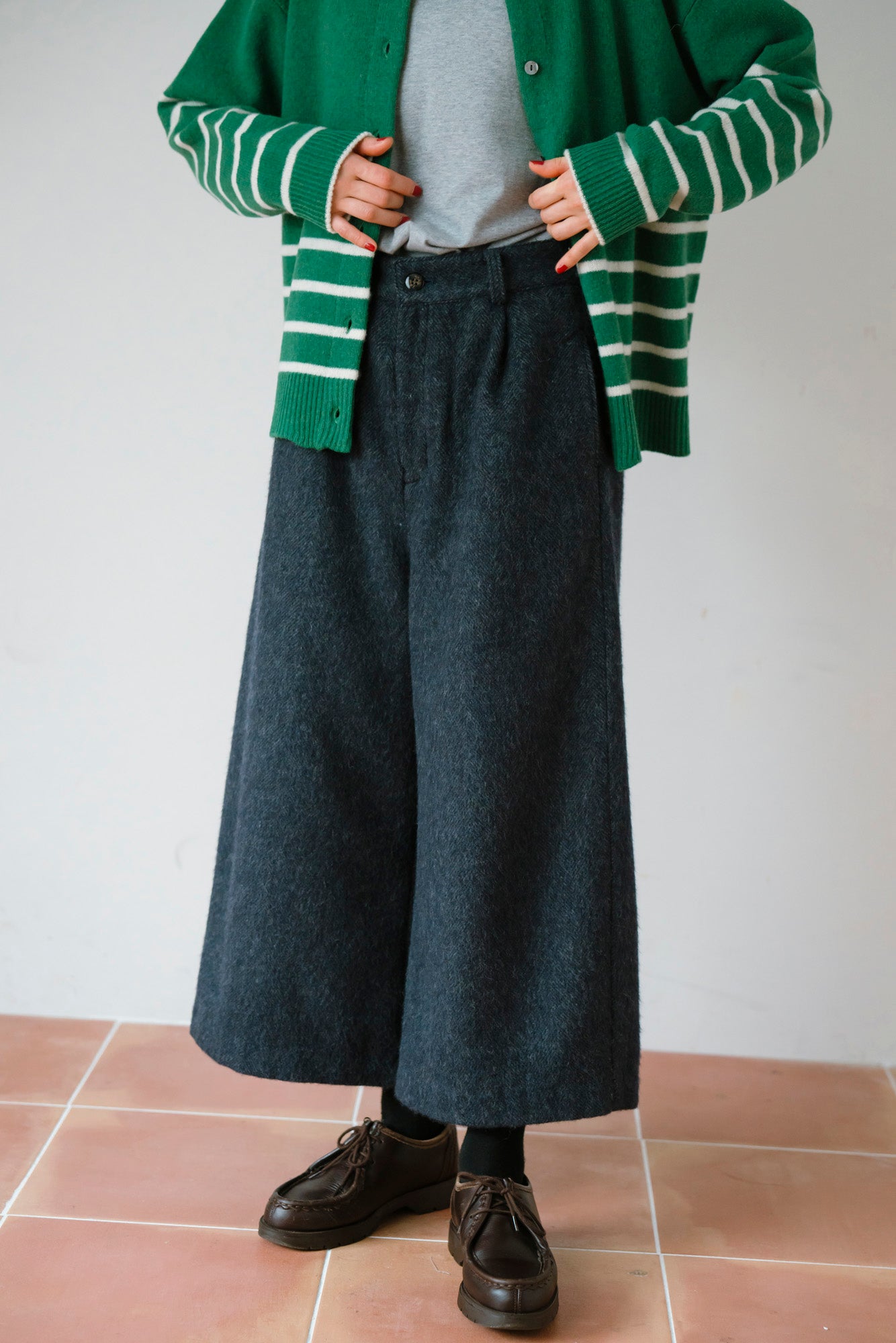 YARRA　エコウール裏付き９分丈パンツ　YR-1555-274