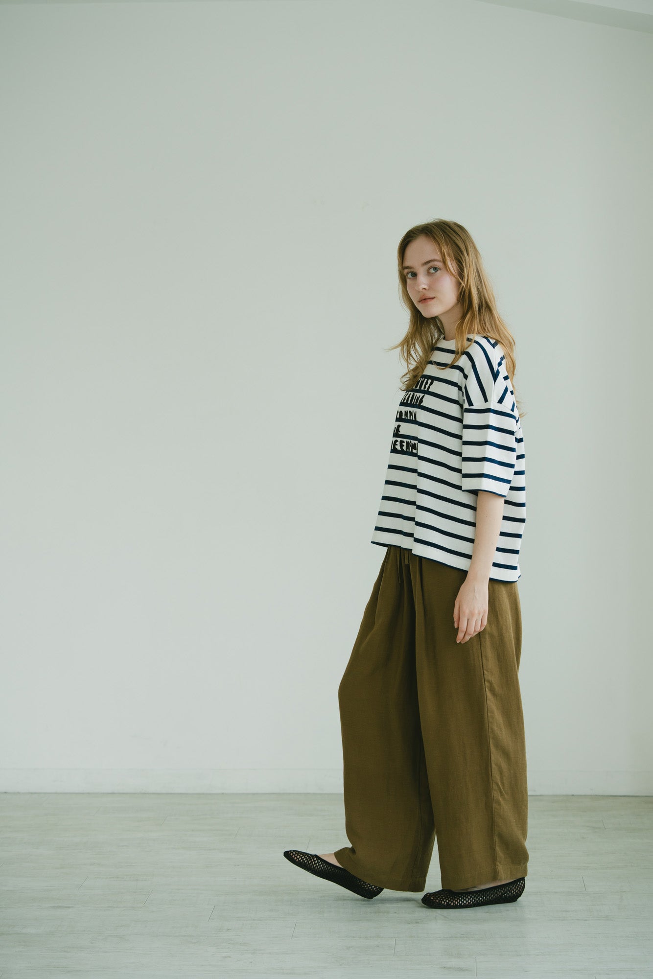 Y's ワイズ　リネン　変形　サルエルパンツ　キャメル YARRA テンセルリネンツヤパンツ YR-1625-291