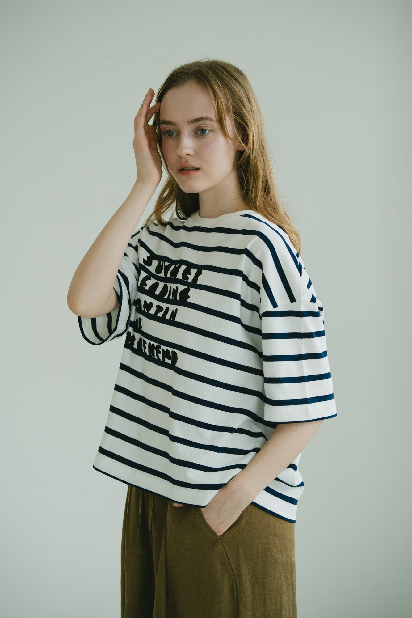 YARRA　メンフィスボーダーロゴTEE　YR-1621-252