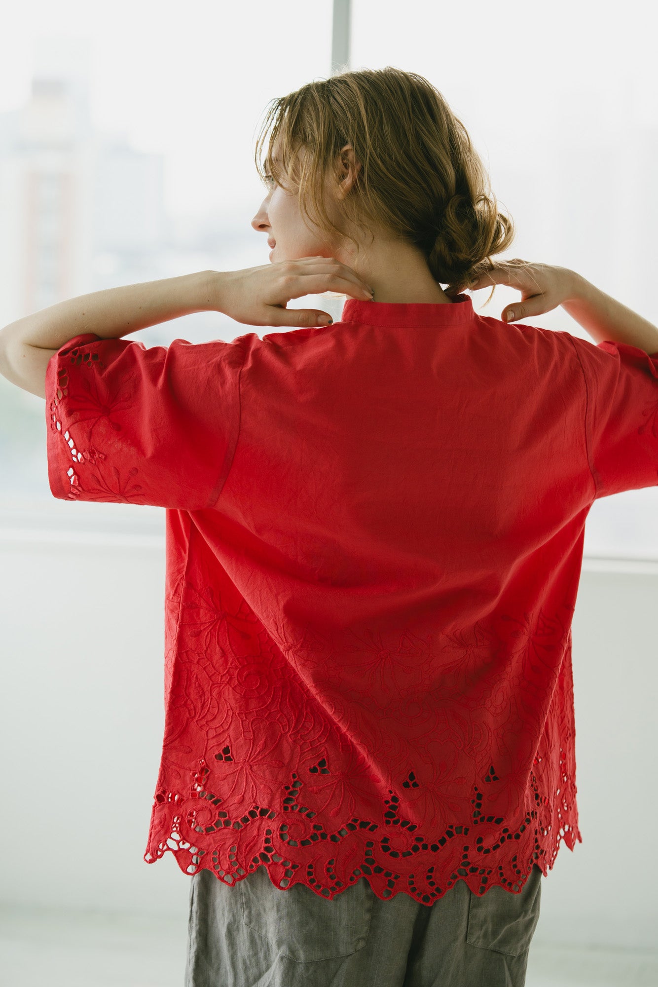 YARRA　INDIAスカラップ刺繍ブラウス　YR-1623-266