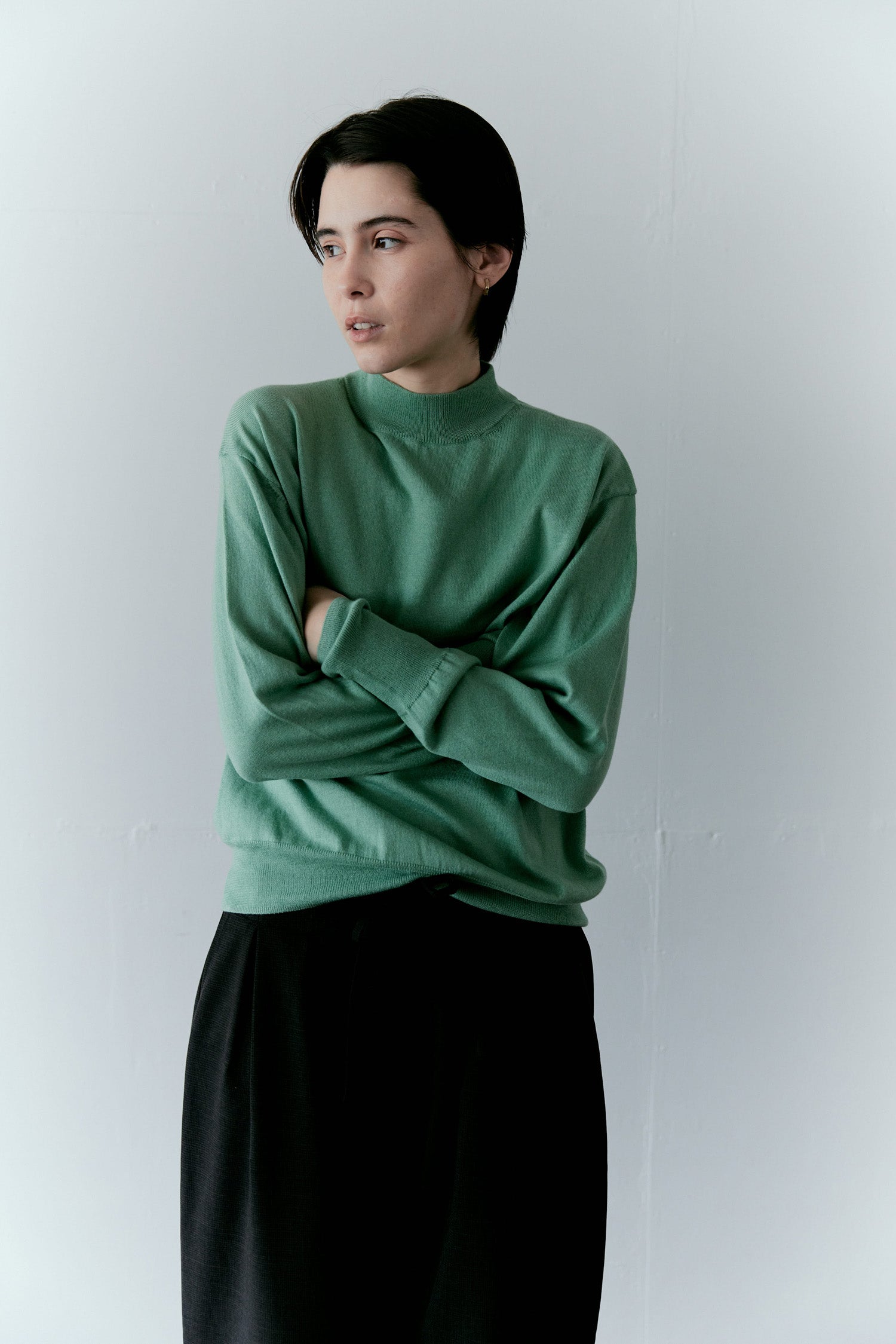 doux bleu　コットンシルクカシミアプルオーバー　DB-2552-045