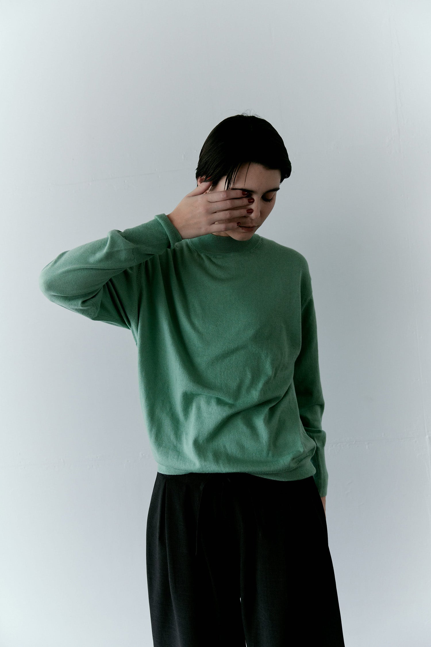 doux bleu　コットンシルクカシミアプルオーバー　DB-2552-045