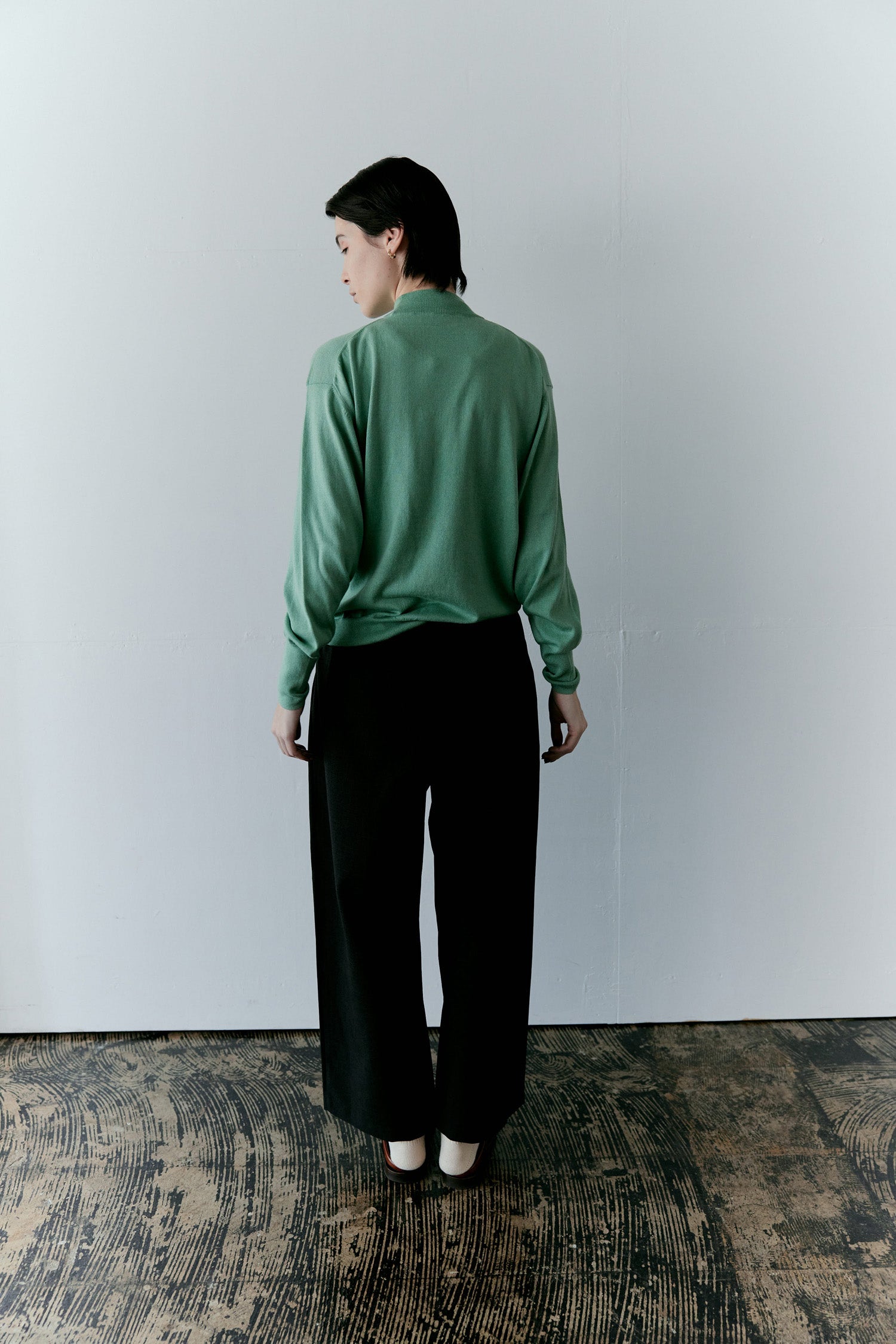 doux bleu　コットンシルクカシミアプルオーバー　DB-2552-045