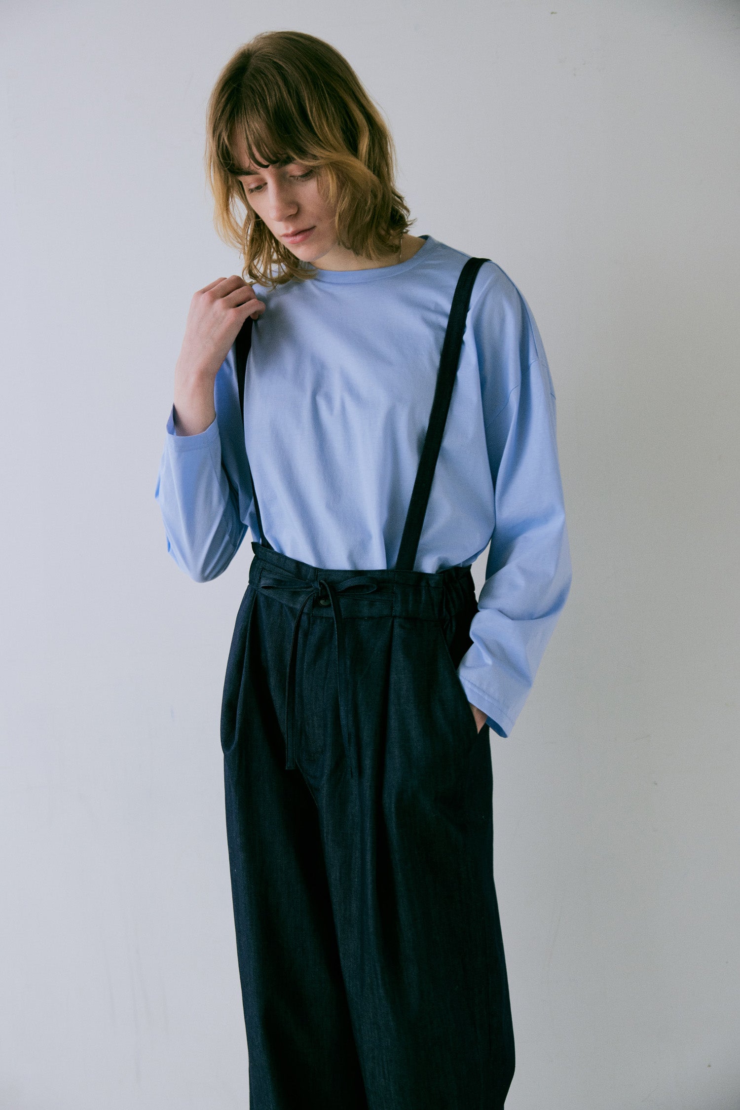 doux bleu ライトデニム サロペット DB-2545-005