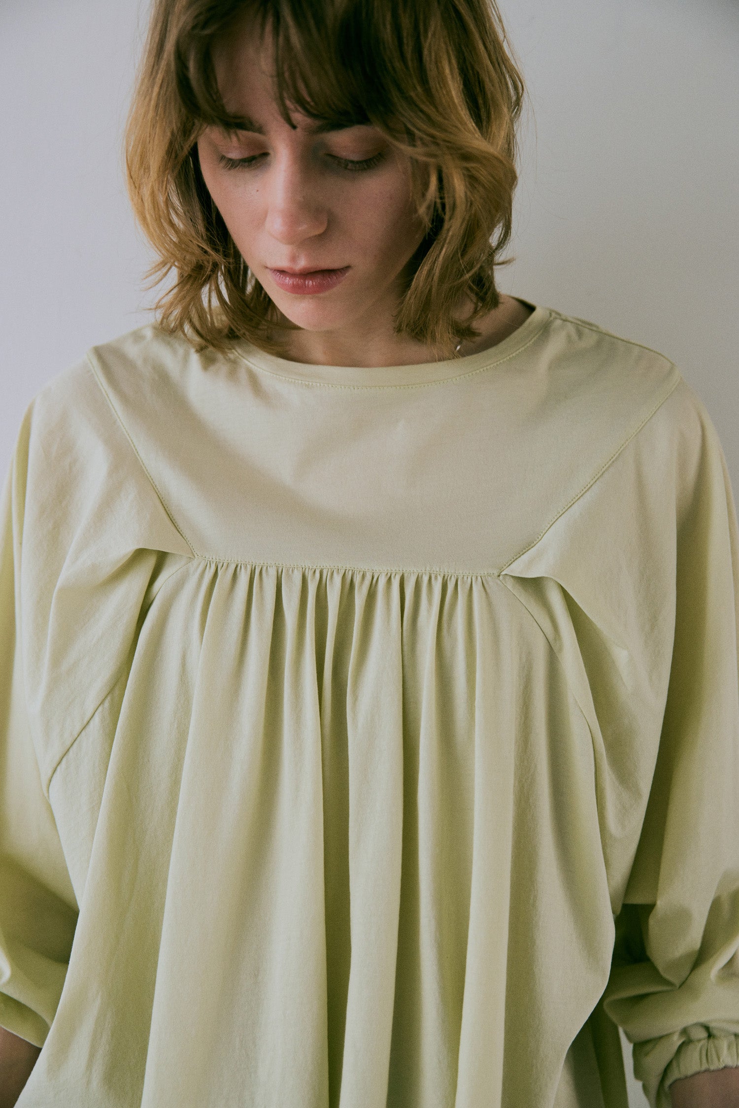 doux bleu　シルケットコットン タックプルオーバー　DB-2541-002