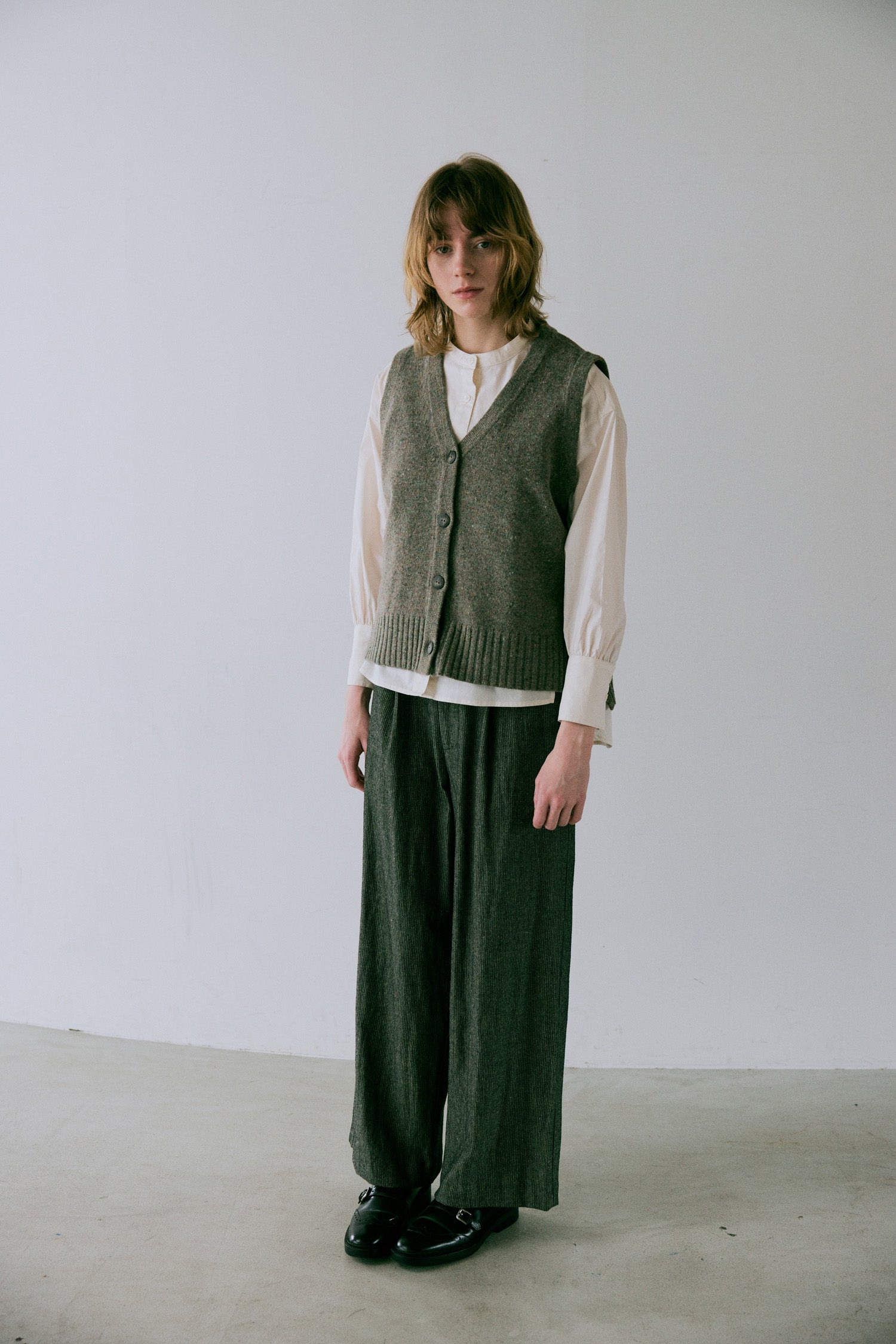 doux bleu リネンレーヨン ストライプパンツ DB-2545-015