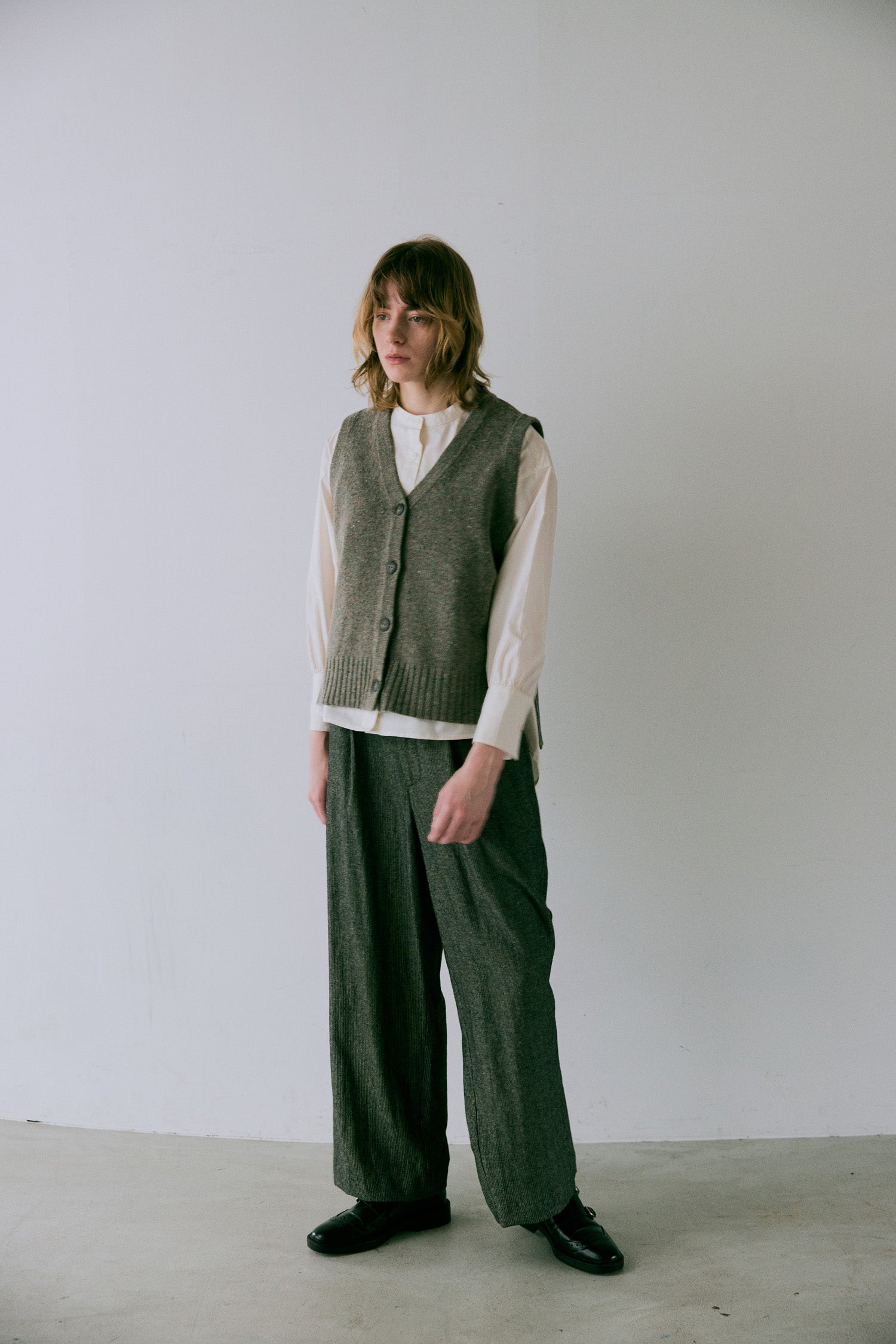 doux bleu　バックギャザーシャツ　DB-2543-028