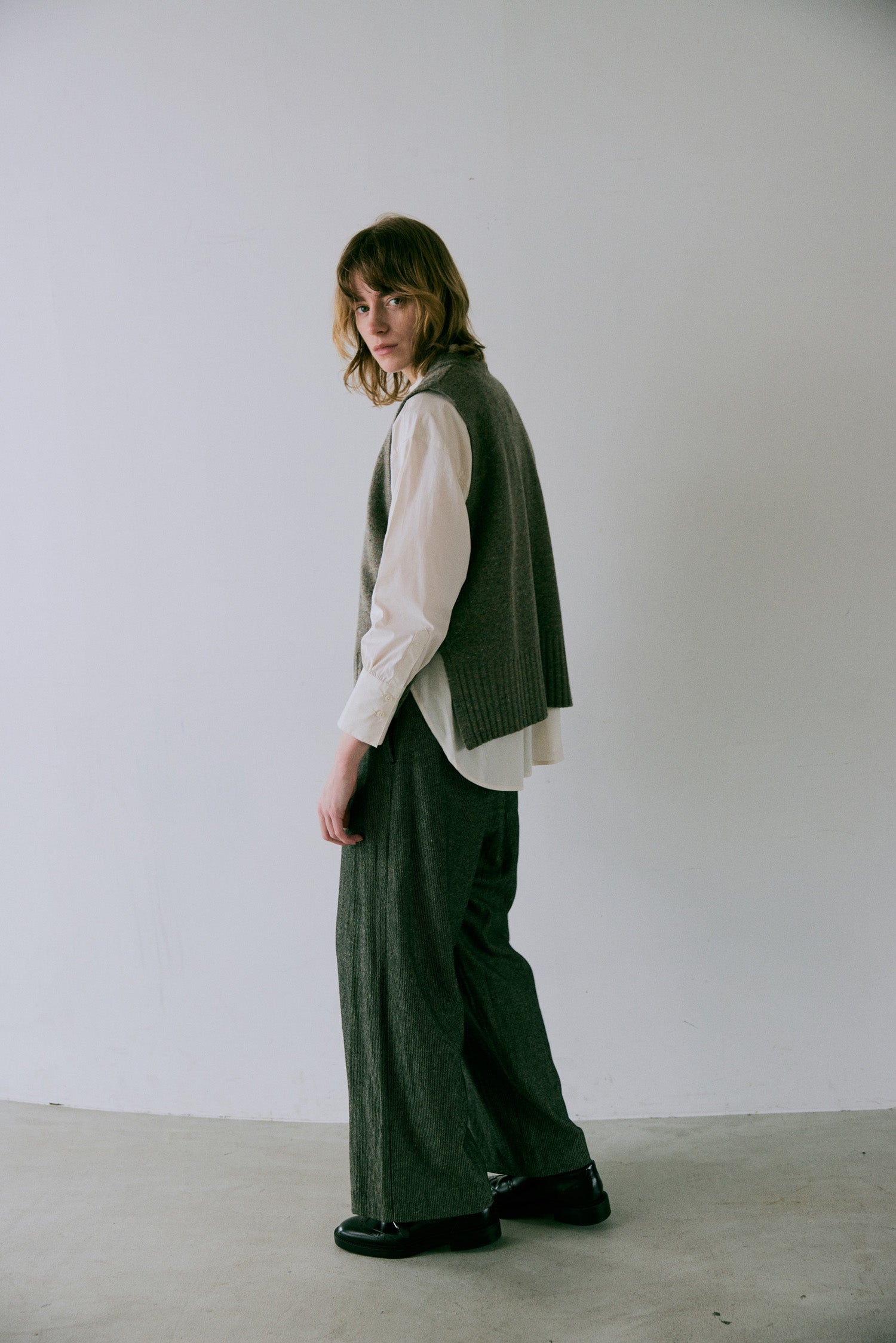 doux bleu リネンレーヨン ストライプパンツ DB-2545-015