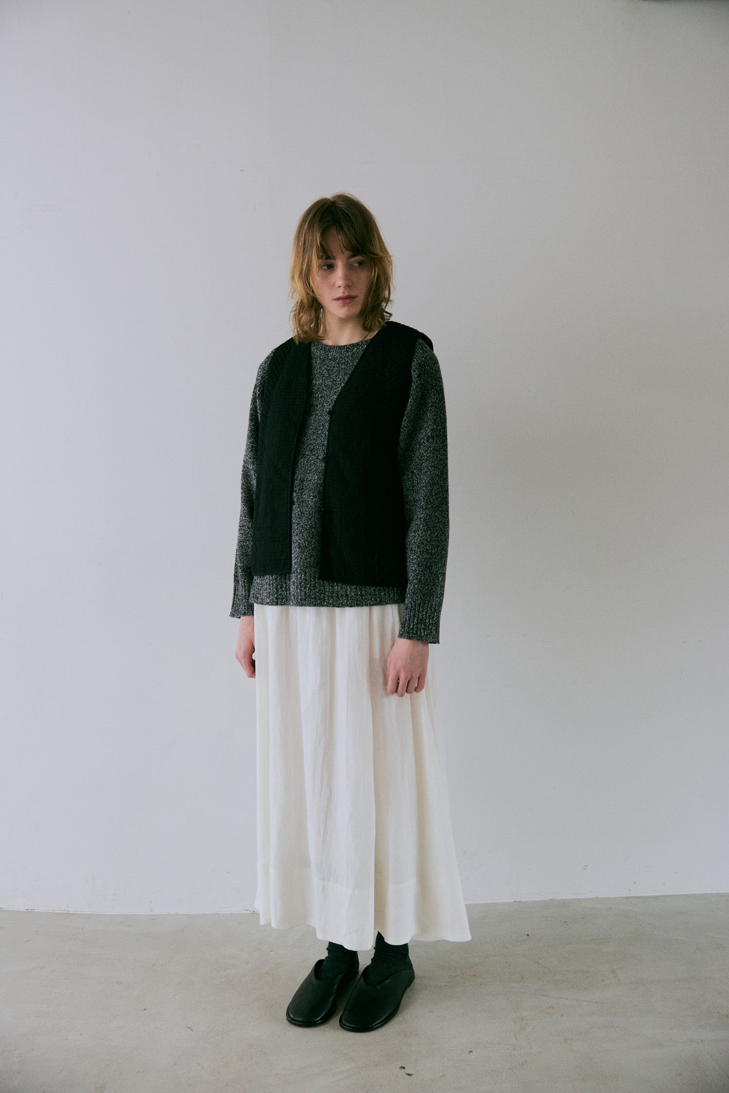 doux bleu　リネンギャザースカート　DB-2546-012