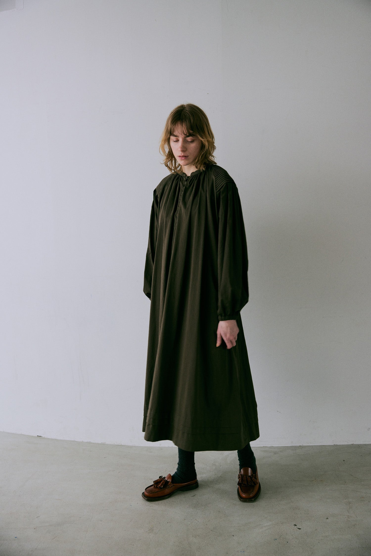doux bleu　ショルダーピンタック ワンピース　DB-2544-030