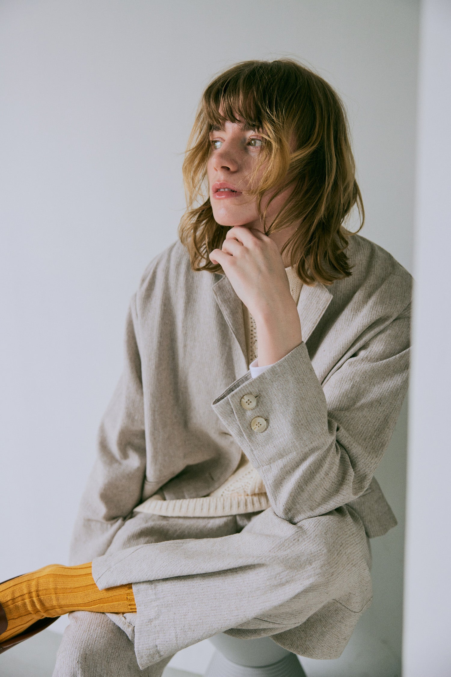 buoybuoy ブイベージュ リネンジャケット buoybuoy ブイベージュ リネンジャケット buoybuoy ブイベージュ