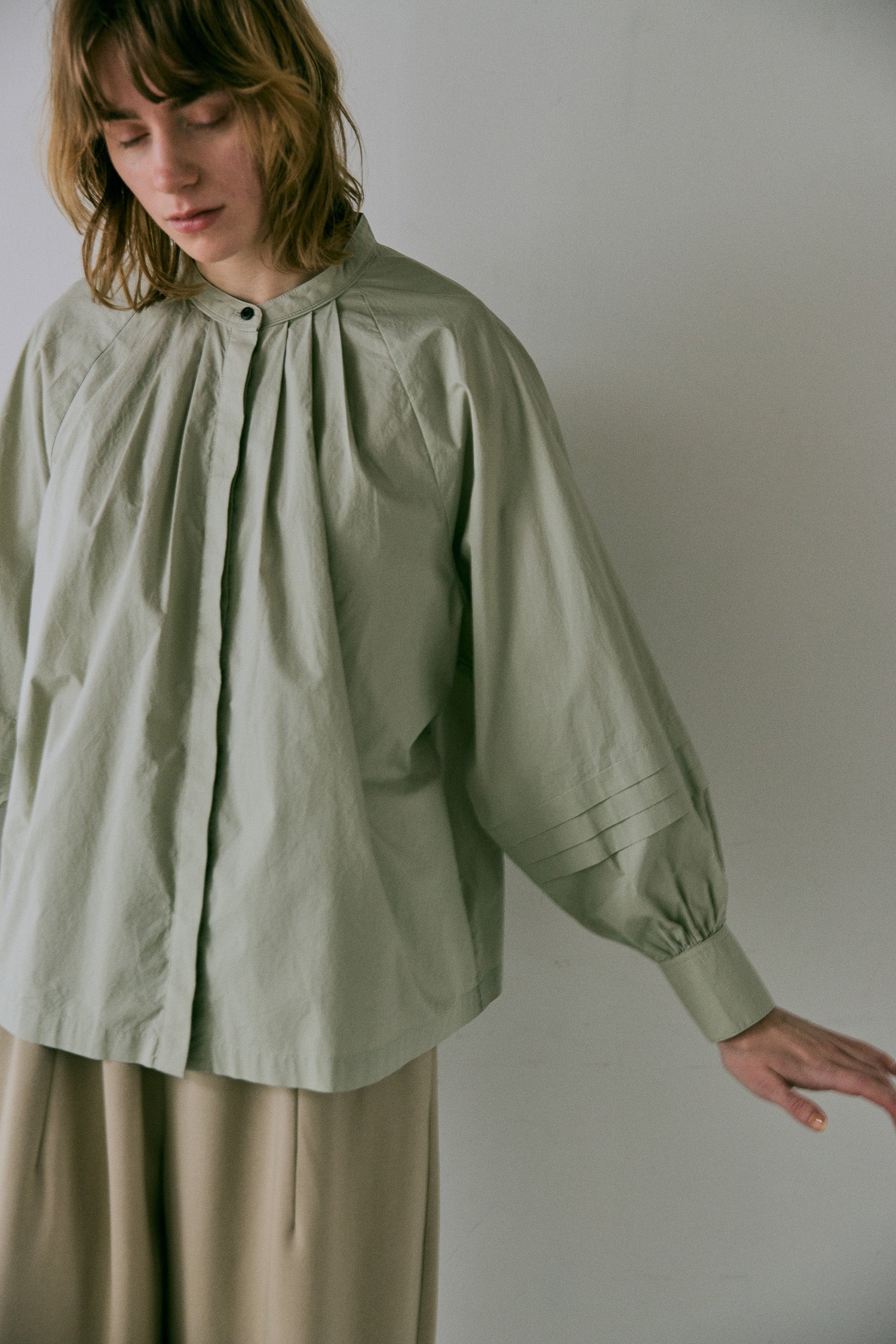 doux bleu　コットンタックブラウス　DB-2543-038