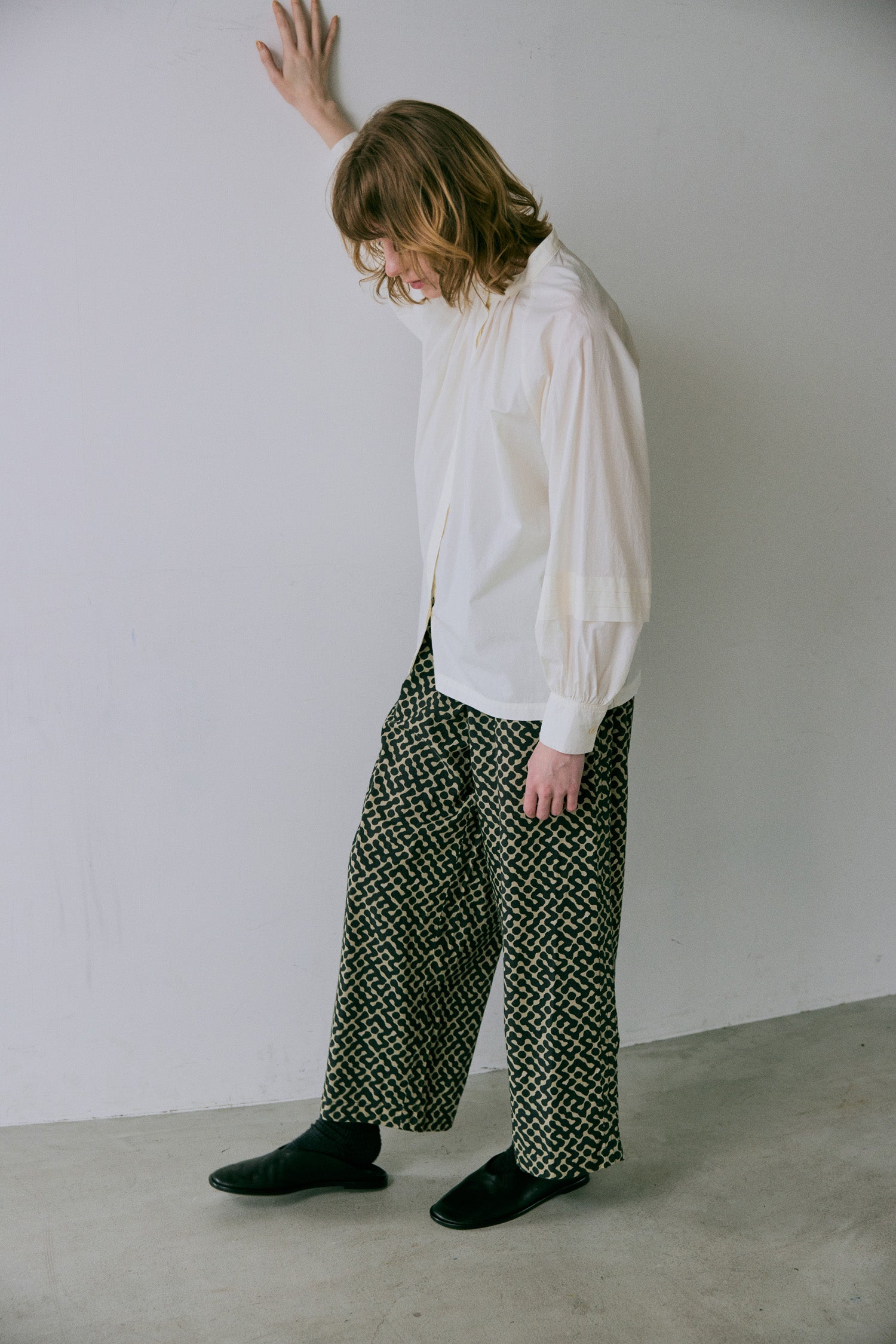 doux bleu　インドプリント イージーパンツ　DB-2545-007