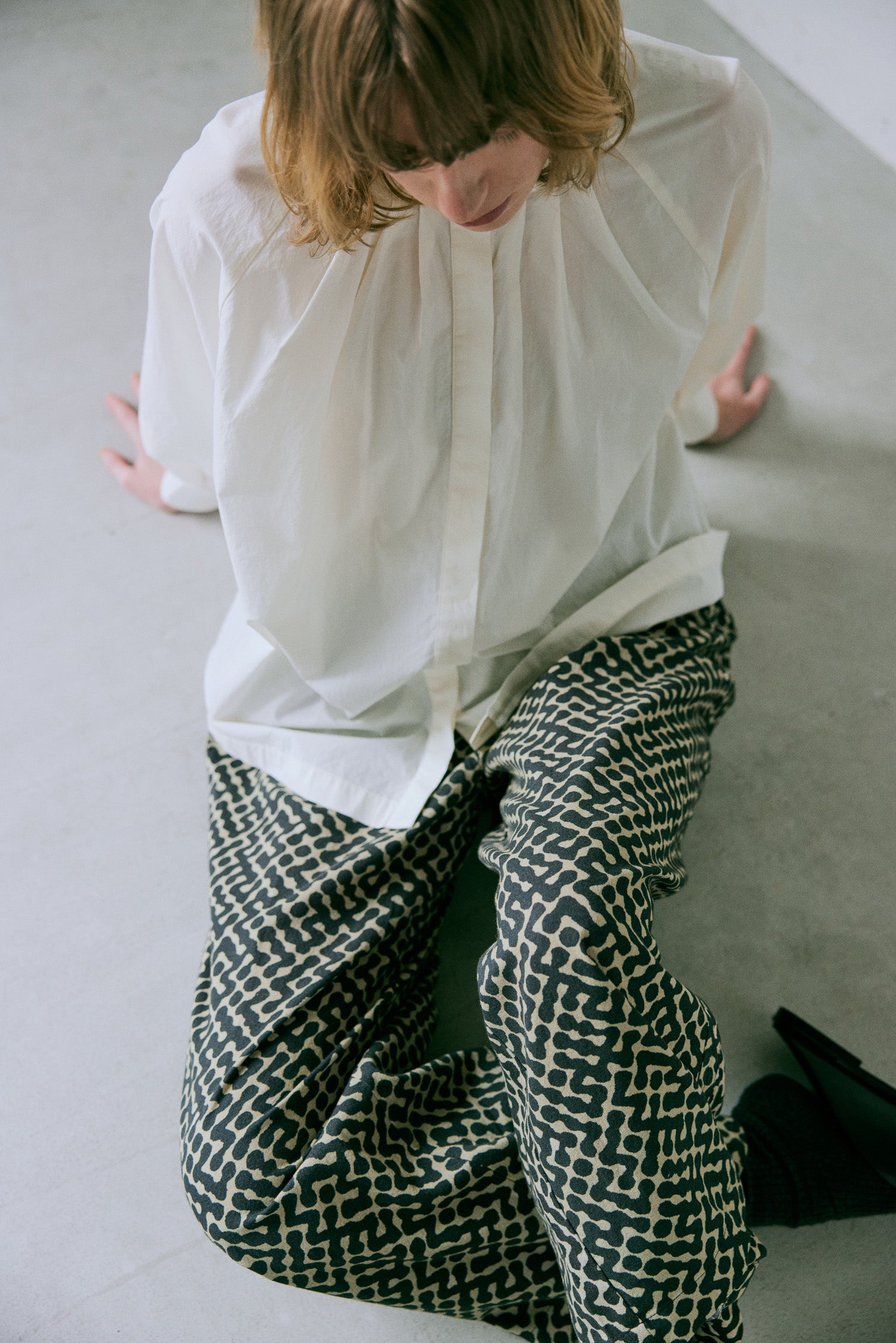 doux bleu　インドプリント イージーパンツ　DB-2545-007