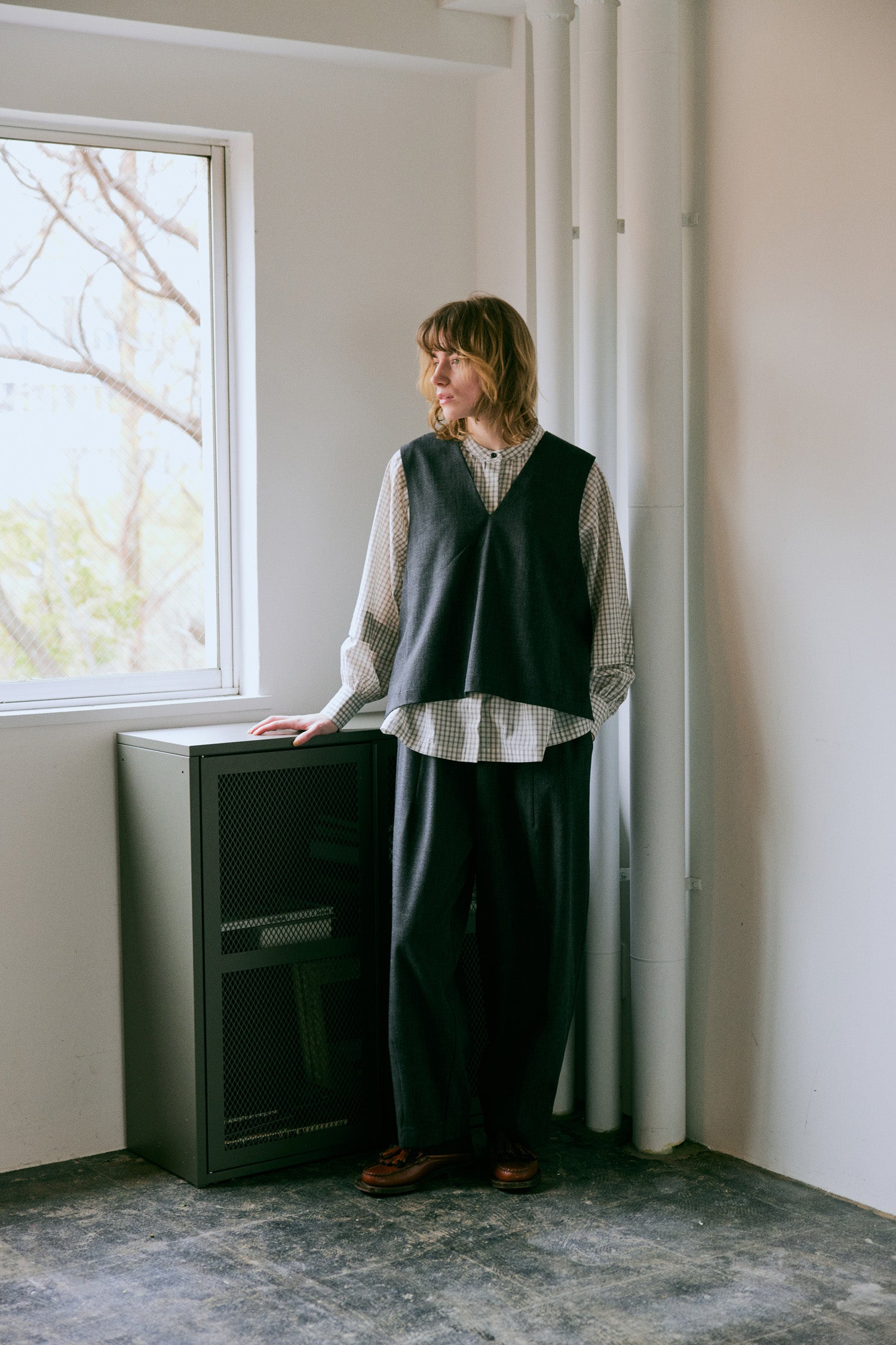 doux bleu　2WAY Vネックベスト　DB-2548-023