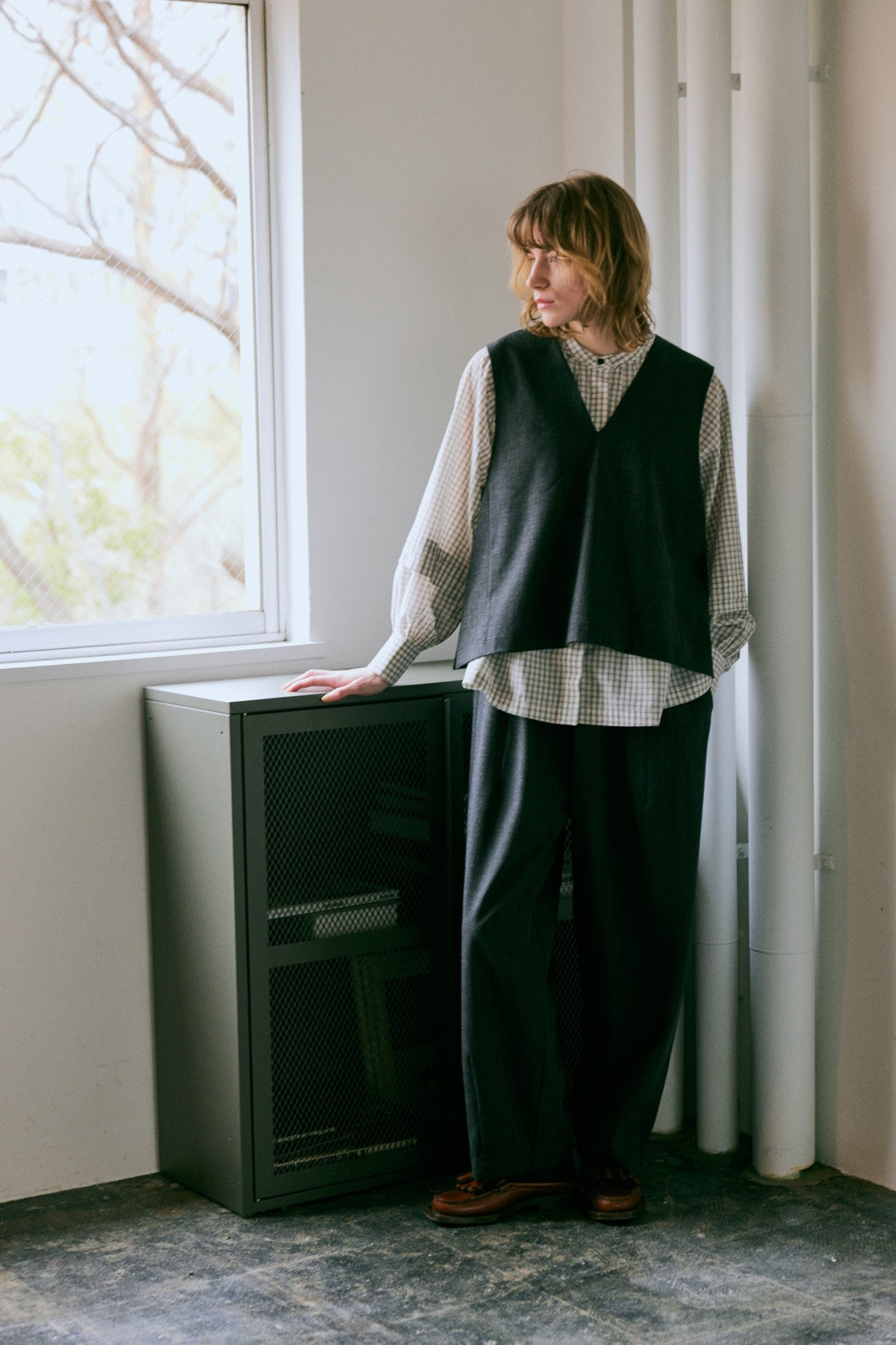 doux bleu　タックボリュームパンツ　DB-2545-024