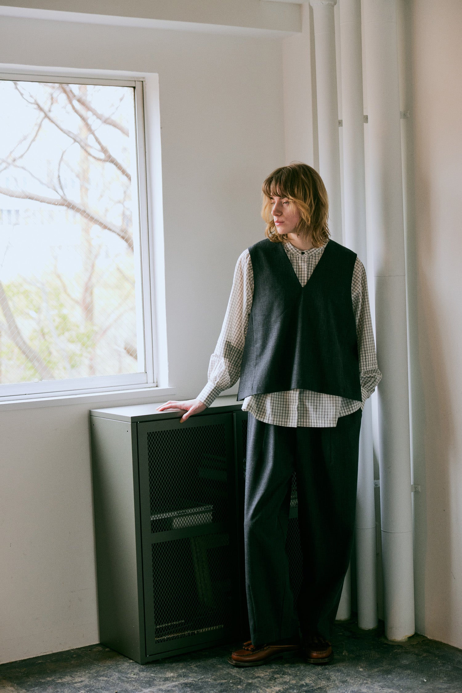 doux bleu　タックボリュームパンツ　DB-2545-024