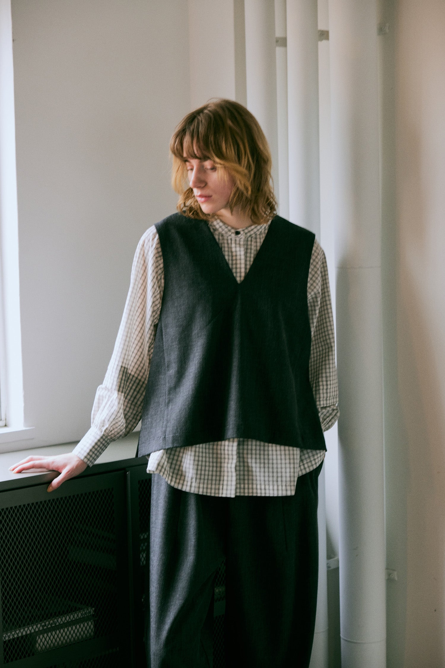 doux bleu　2WAY Vネックベスト　DB-2548-023