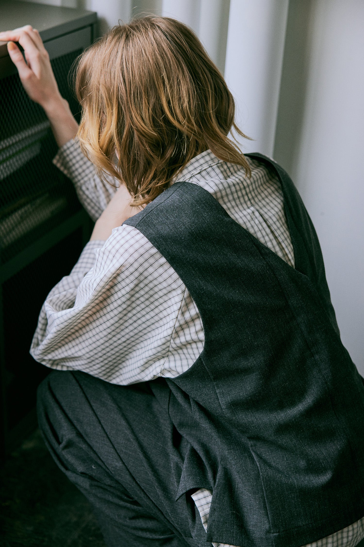 doux bleu　2WAY Vネックベスト　DB-2548-023