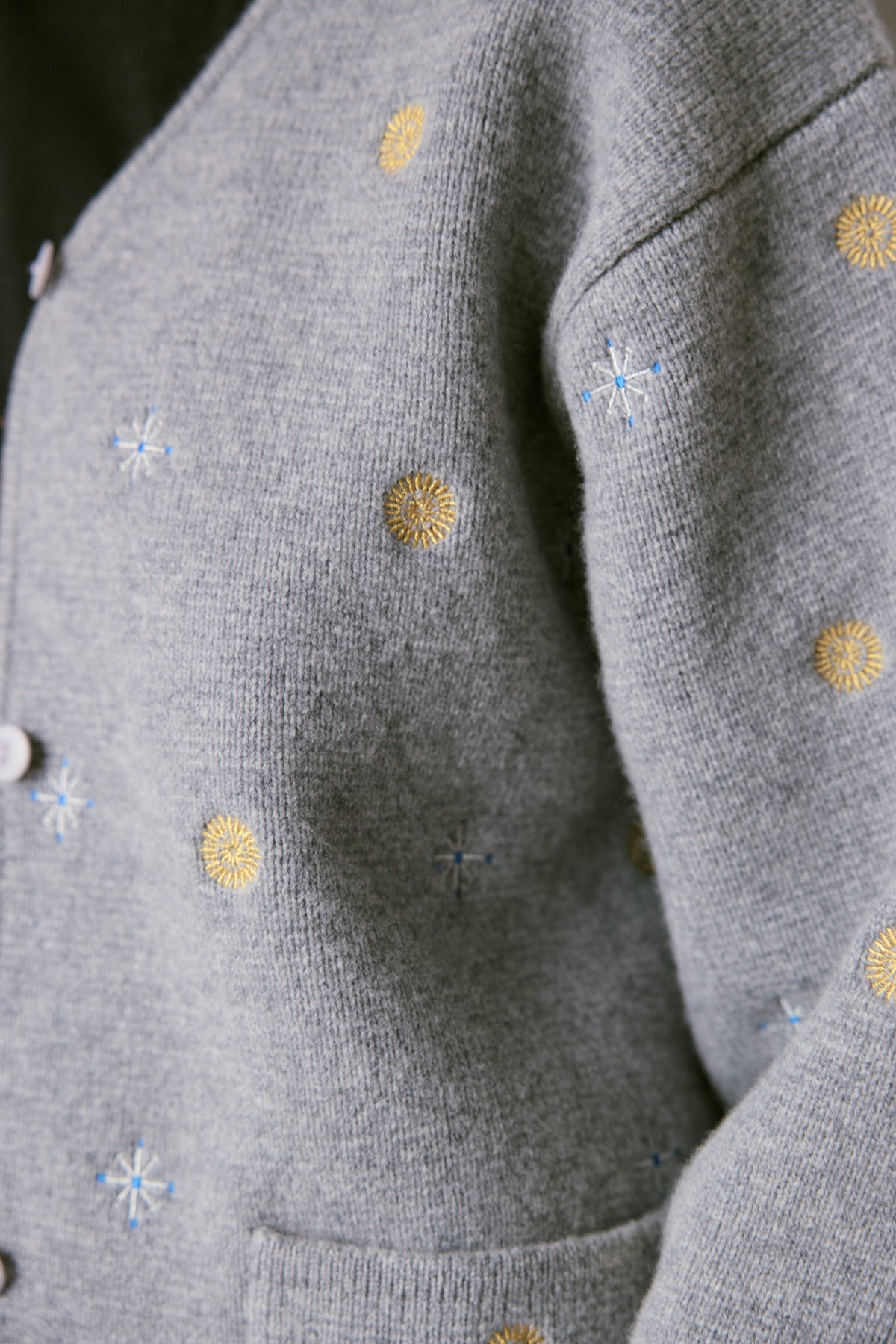 doux bleu　エンブロイダリー ニットジャケット　DB-2647-038
