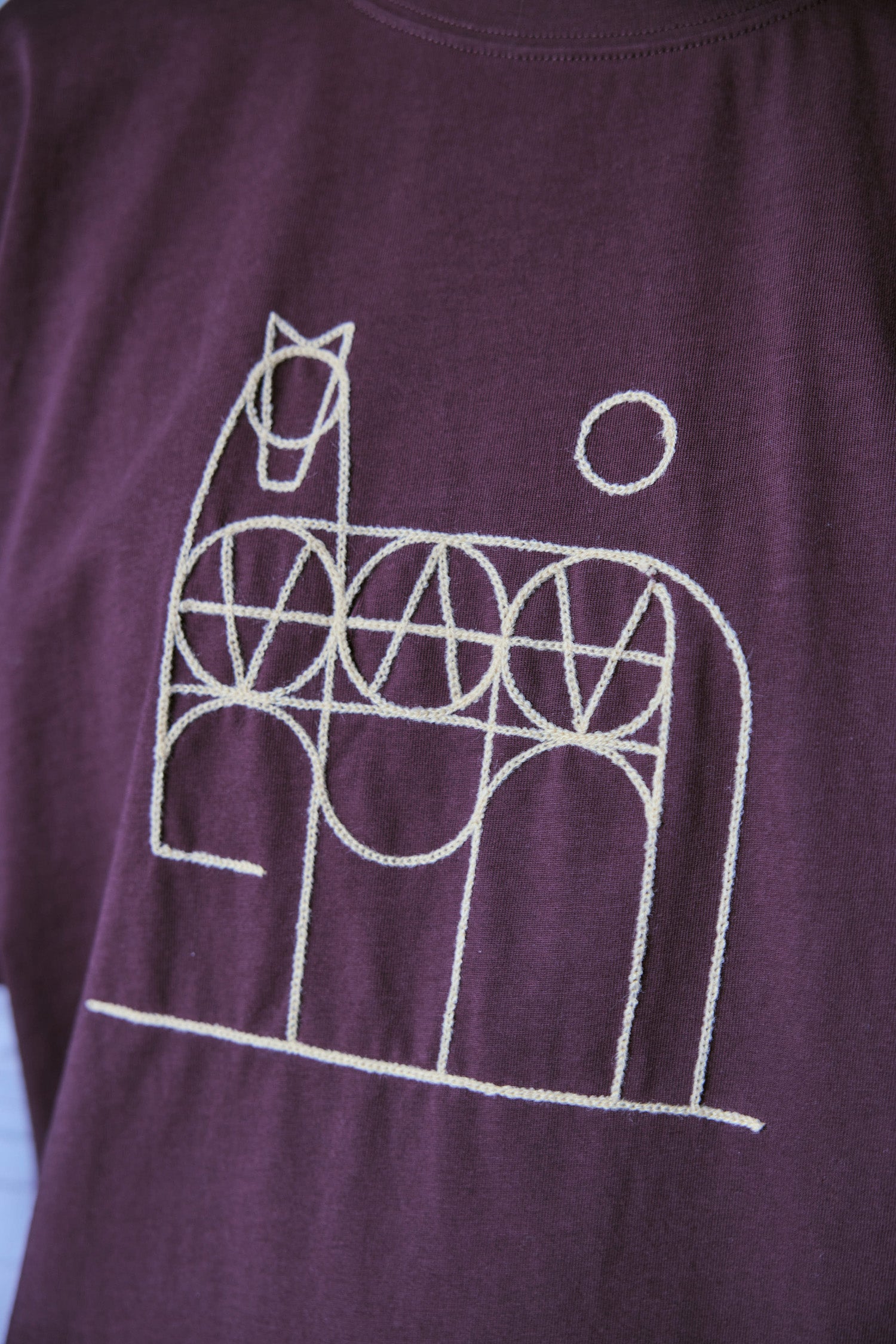 doux bleu　horse刺繍Tシャツ　DB-2641-001