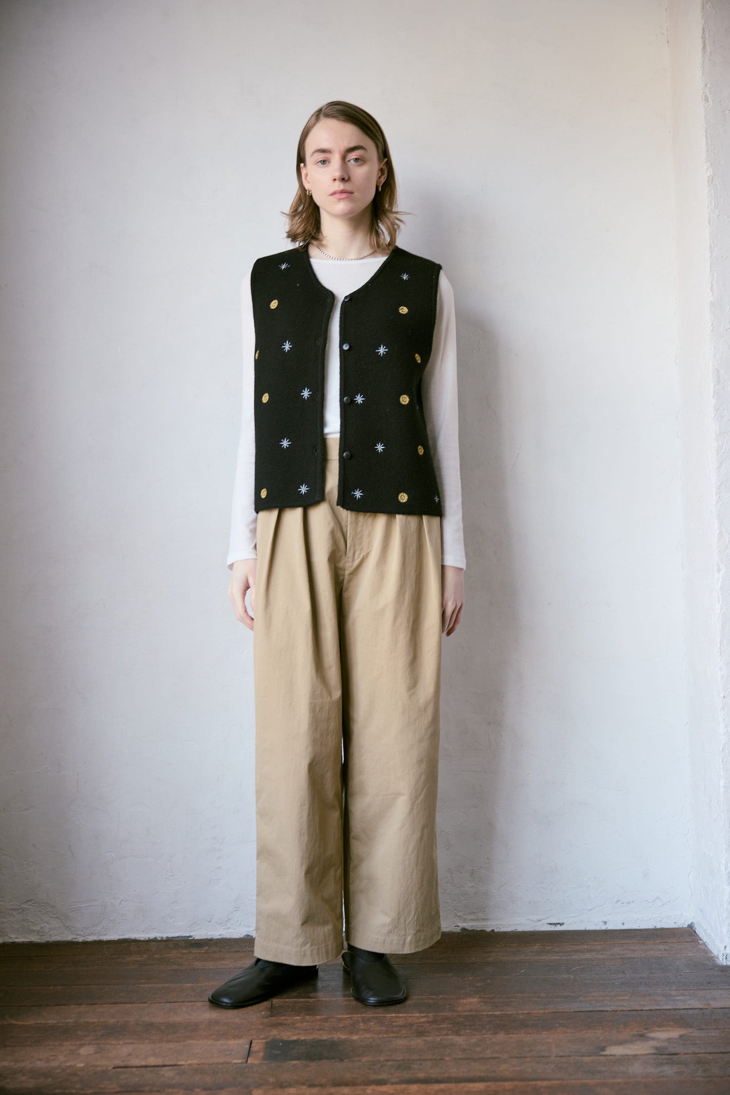 doux bleu　コットンカシミヤ フライスプルオーバー　DB-2641-013