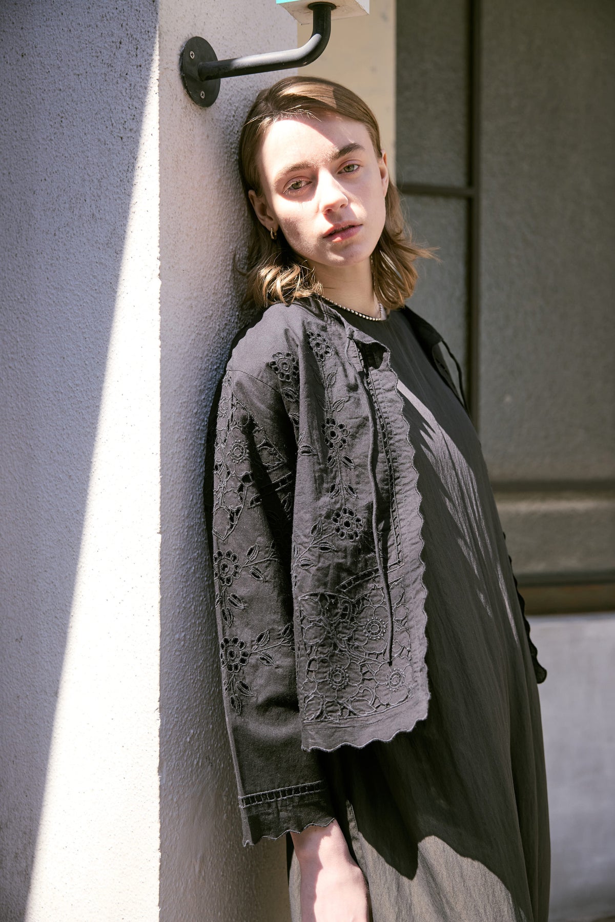 doux bleu　カットワーク シャツジャケット　DB-2647-023