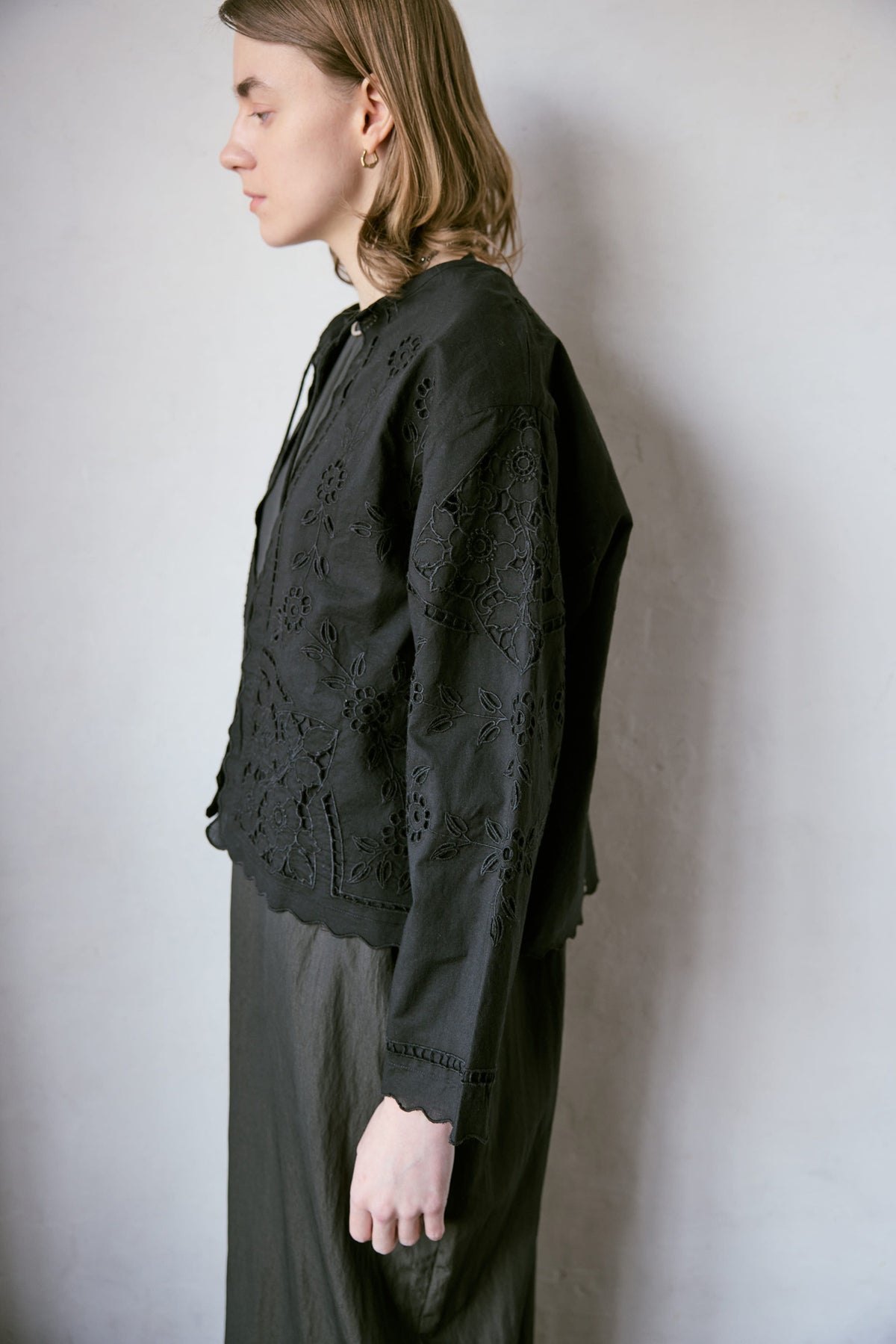 doux bleu　カットワーク シャツジャケット　DB-2647-023