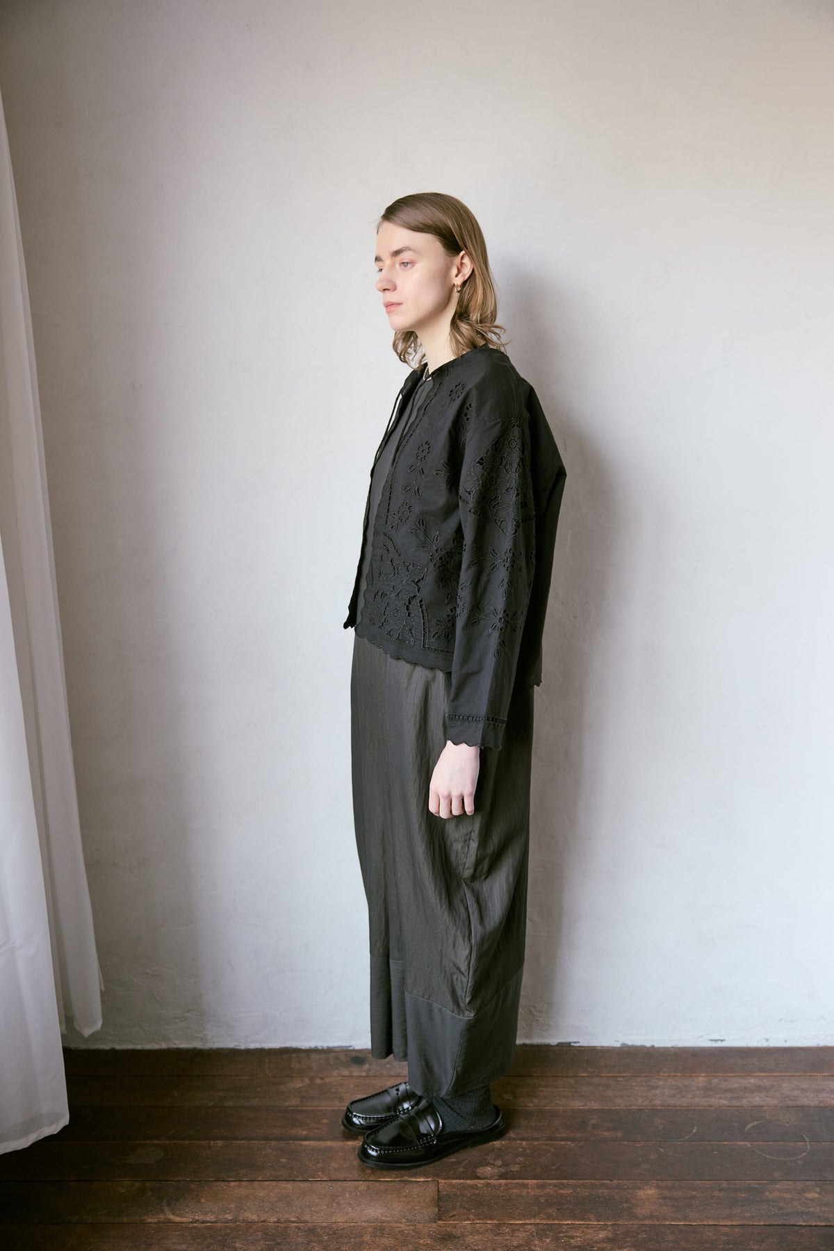 doux bleu　カットワーク シャツジャケット　DB-2647-023