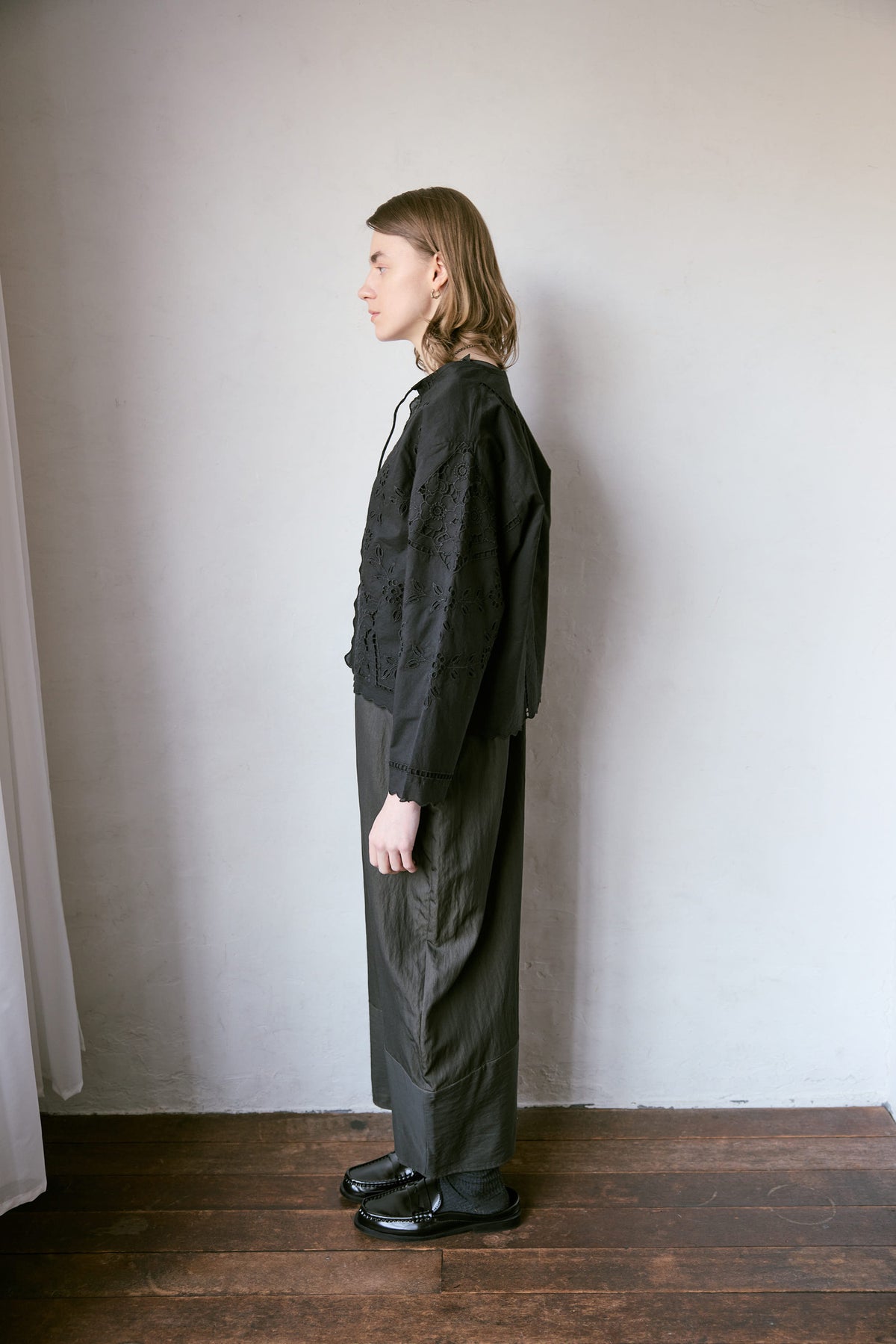 doux bleu　カットワーク シャツジャケット　DB-2647-023