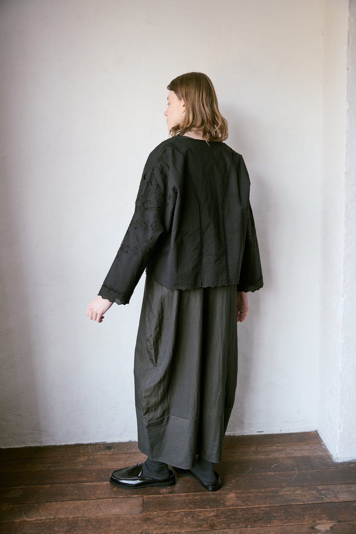 doux bleu　カットワーク シャツジャケット　DB-2647-023