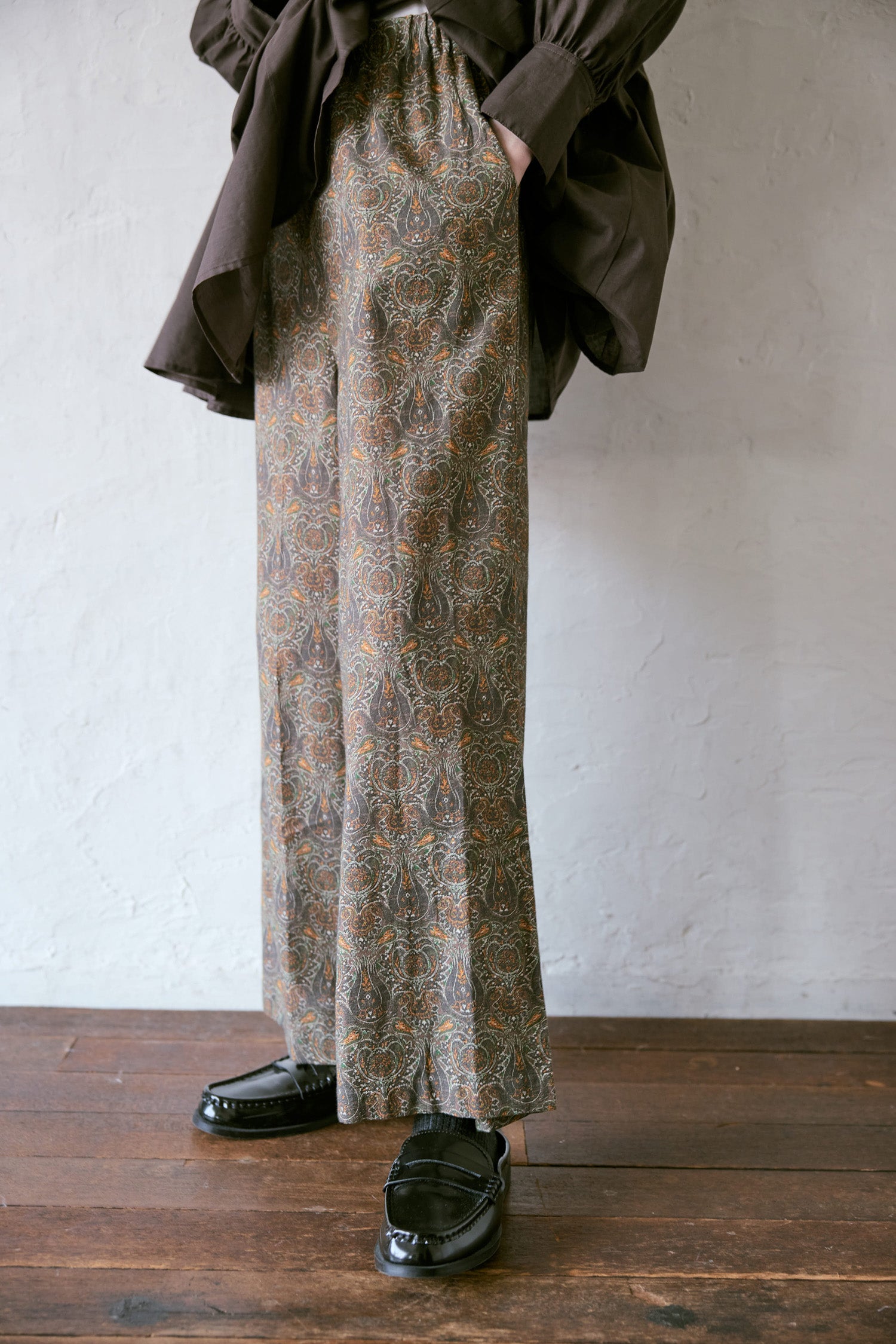 doux bleu　ダマスク柄プリントパンツ　DB-2645-011