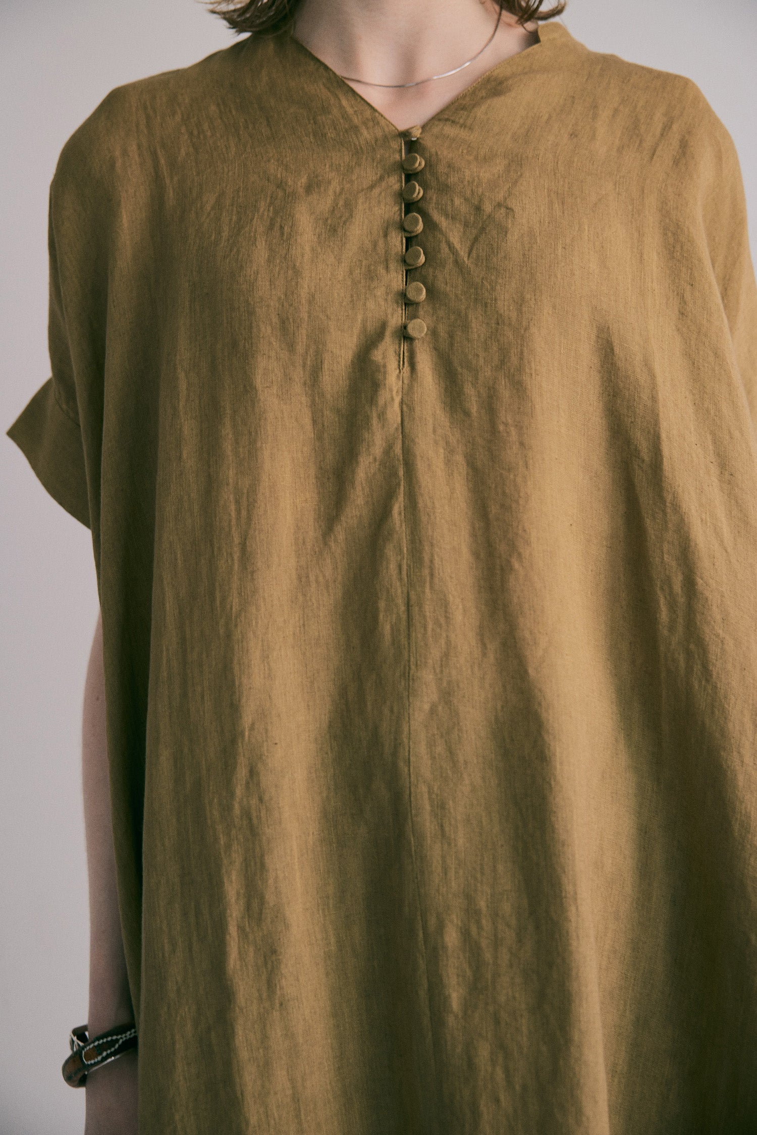 doux bleu リネン カフタンワンピース DB-2624-052