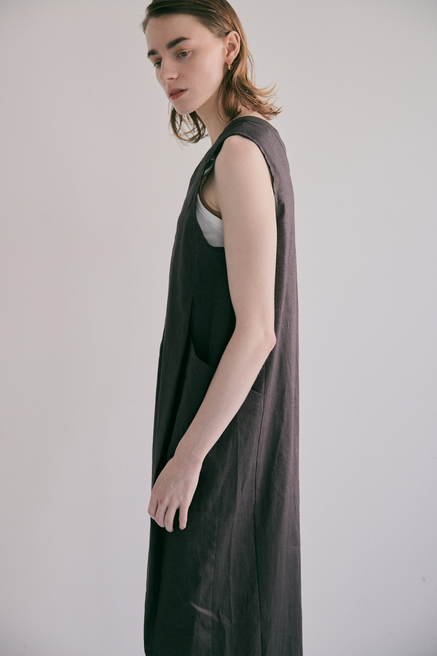 doux bleu　コットンリネン  サロペット　DB-2625-083